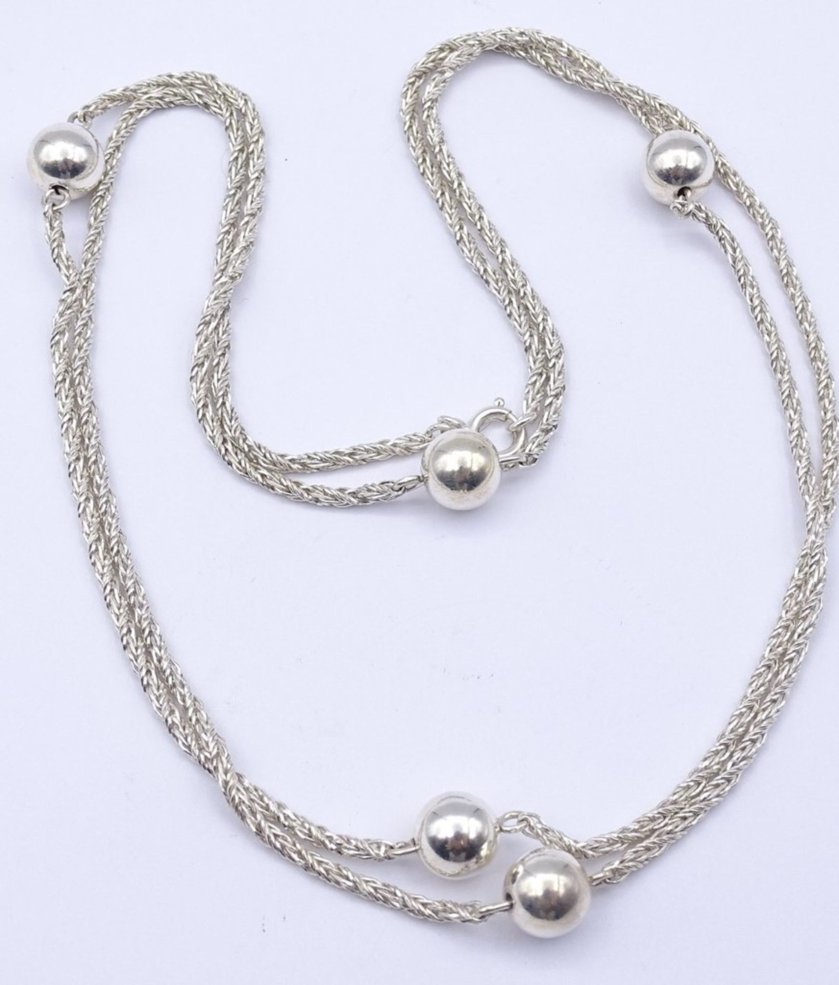 Lange 800er Silber Halskette L- 84cm, 17,7gr.