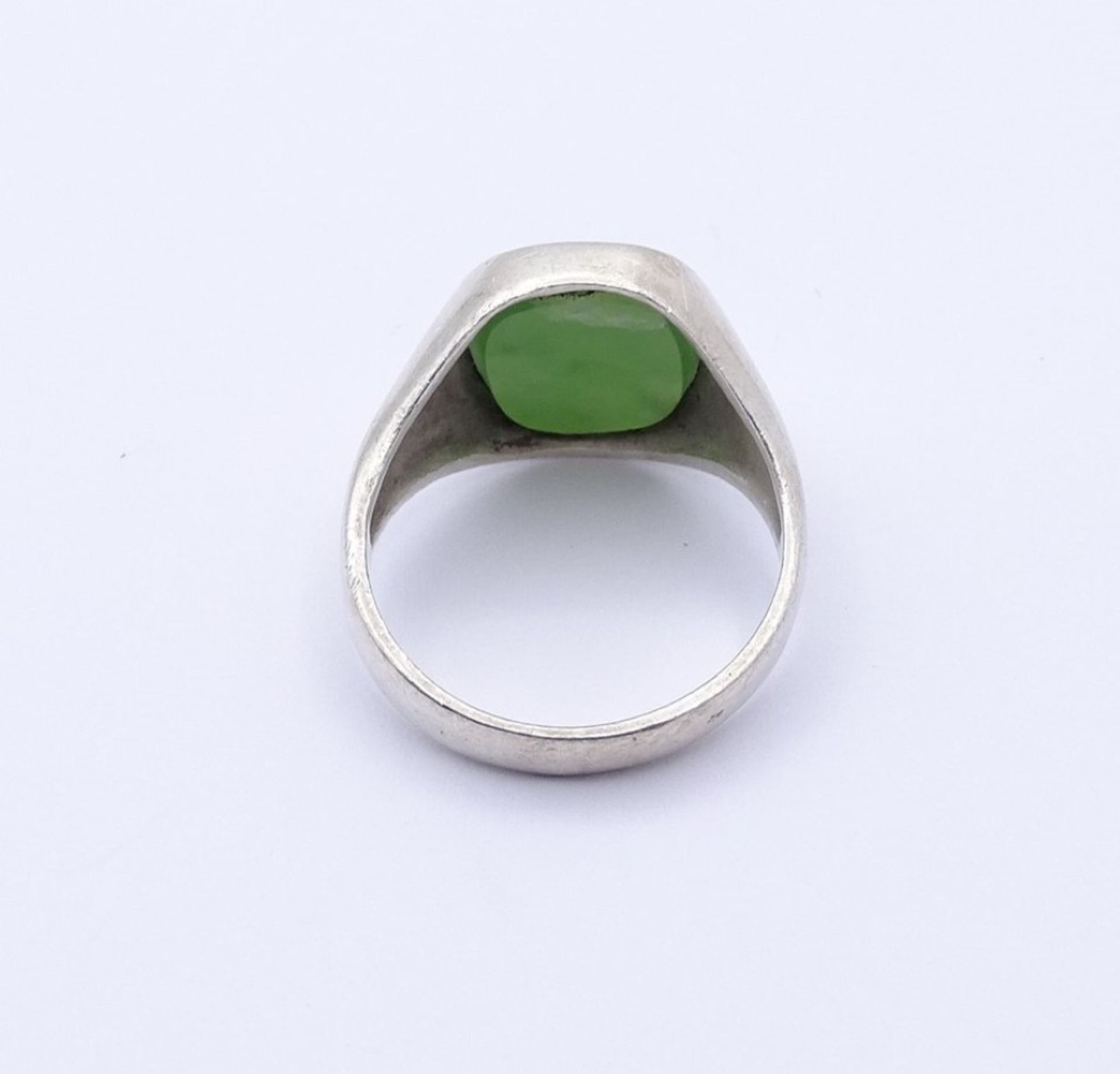 835er Silber Ring mit Jade, 7,0gr., RG 65 - Bild 8 aus 8