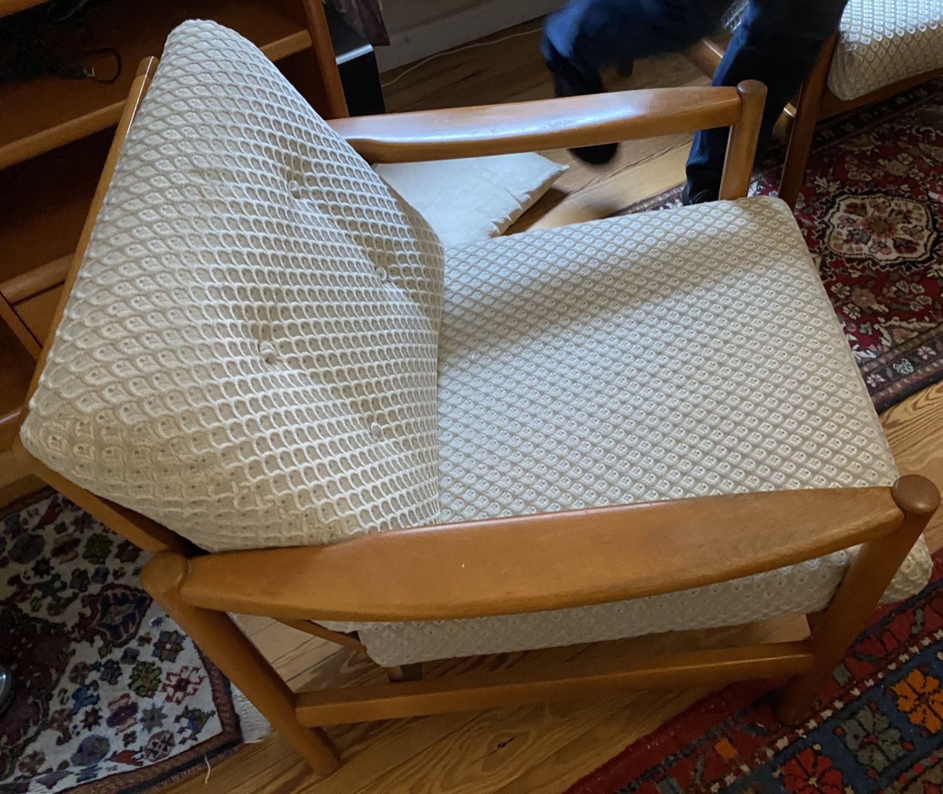 2 Armlehnstühle, Teakholz, 60-er Jahre Design, Dänemark? - Bild 4 aus 7