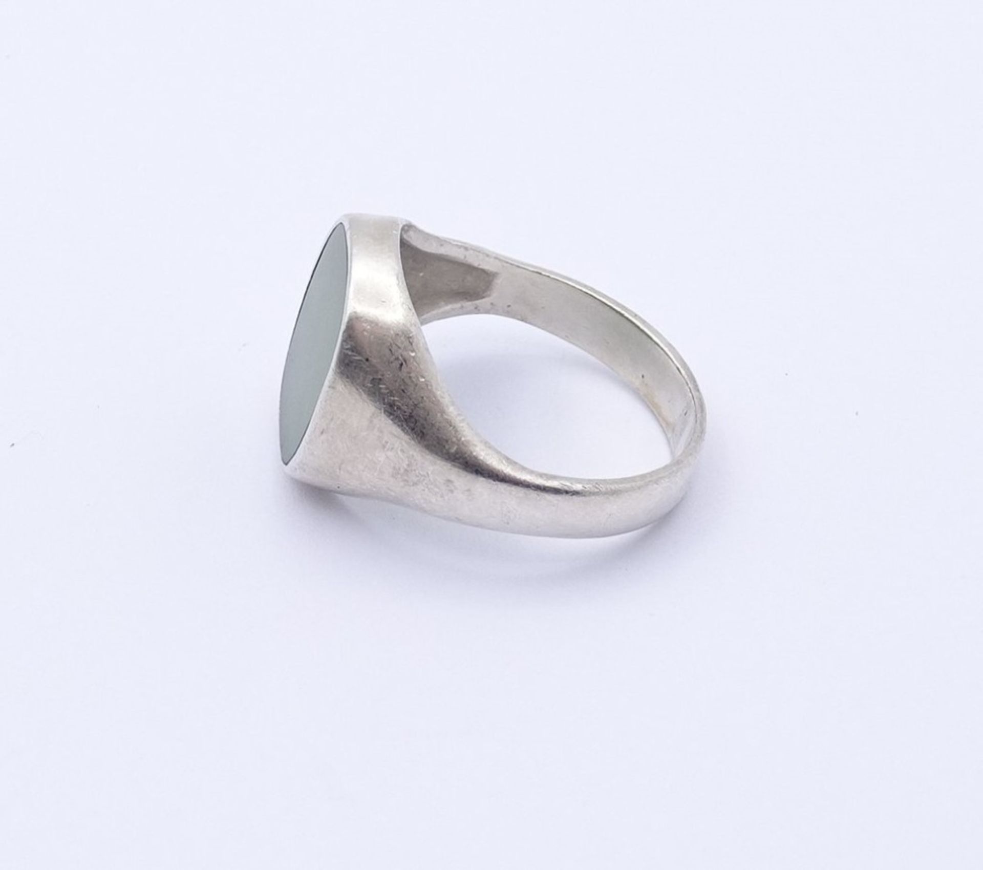 835er Silber Ring mit Jade, 7,0gr., RG 65 - Bild 5 aus 8