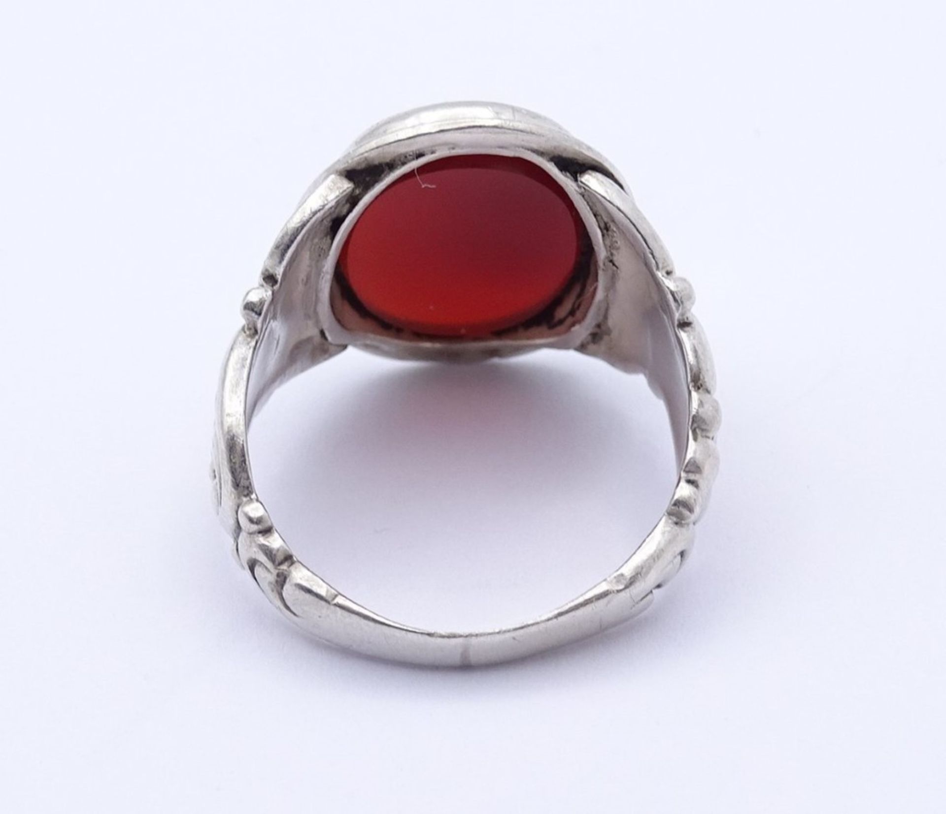 830er Silber Ring mit Carneol, 7,4gr., RG 63 - Bild 8 aus 8