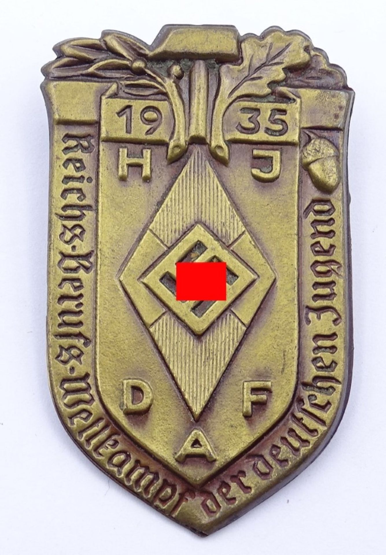 Abzeichen HJ 1935 Reichsberufs Wettkampf der Deutsches Jugend DAF