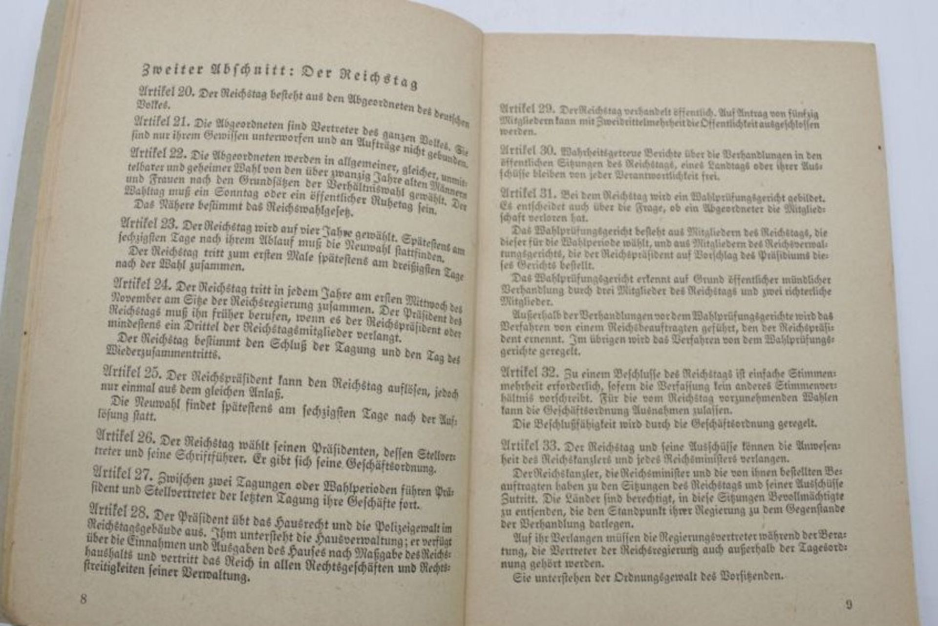 Die Verfassung des Deutschen Reichs vom 11. August 1919. - Image 3 of 3