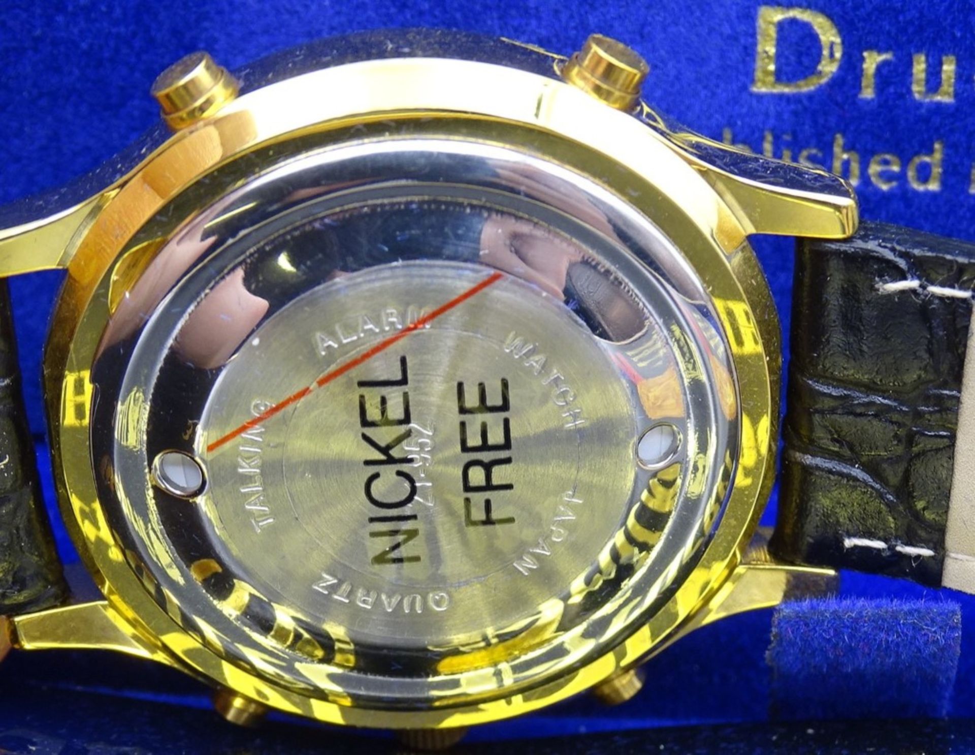 Marcel Drucker Armbanduhr Quartz, D. 41 mm,neuwertig, Funktion nicht getestet - Bild 3 aus 4