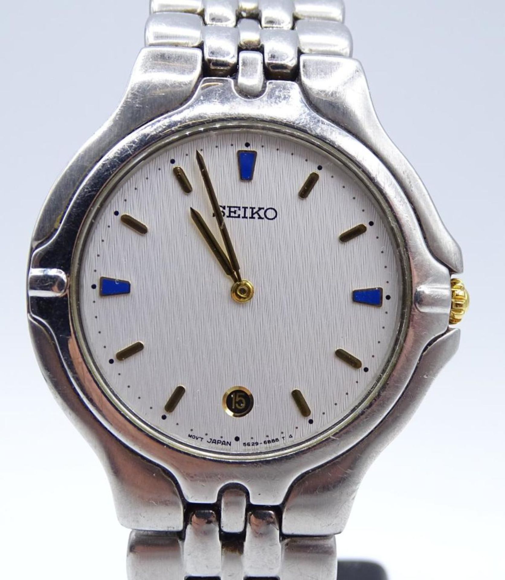 HAU "Seiko",quartz,Edelstahl,Funktion nicht geprüft,D- 35mm - Bild 2 aus 5