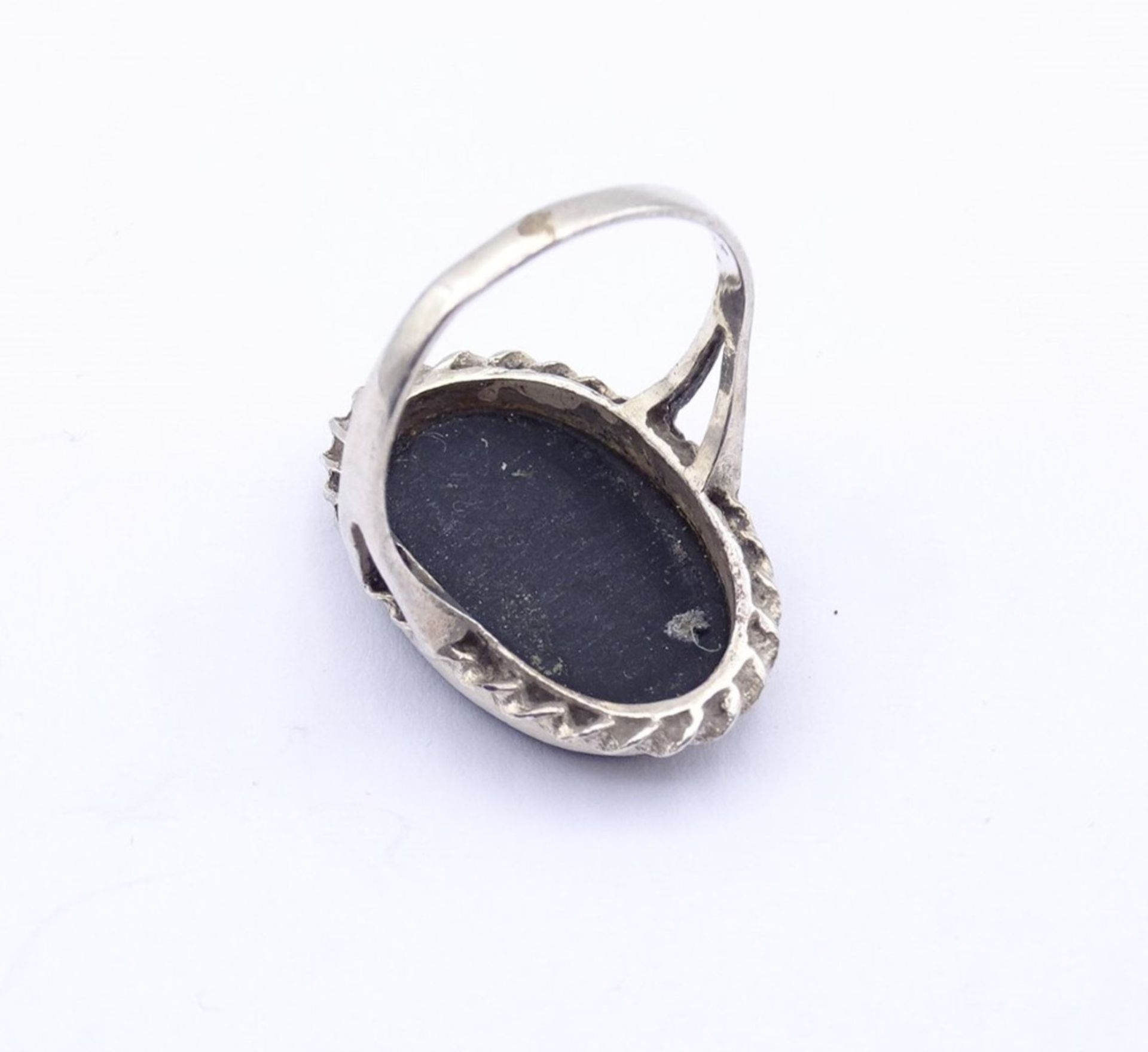 Silber Ring mit schwarzen Cabochon, 0.925 , 3,9gr. RG 55 - Bild 3 aus 3