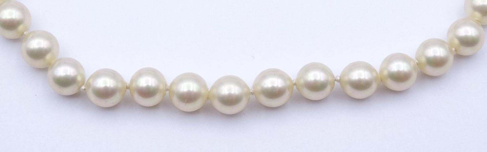 Perlen Halskette mit Sterling Silber Verschluss 0.925 L- 60cm - Bild 3 aus 4