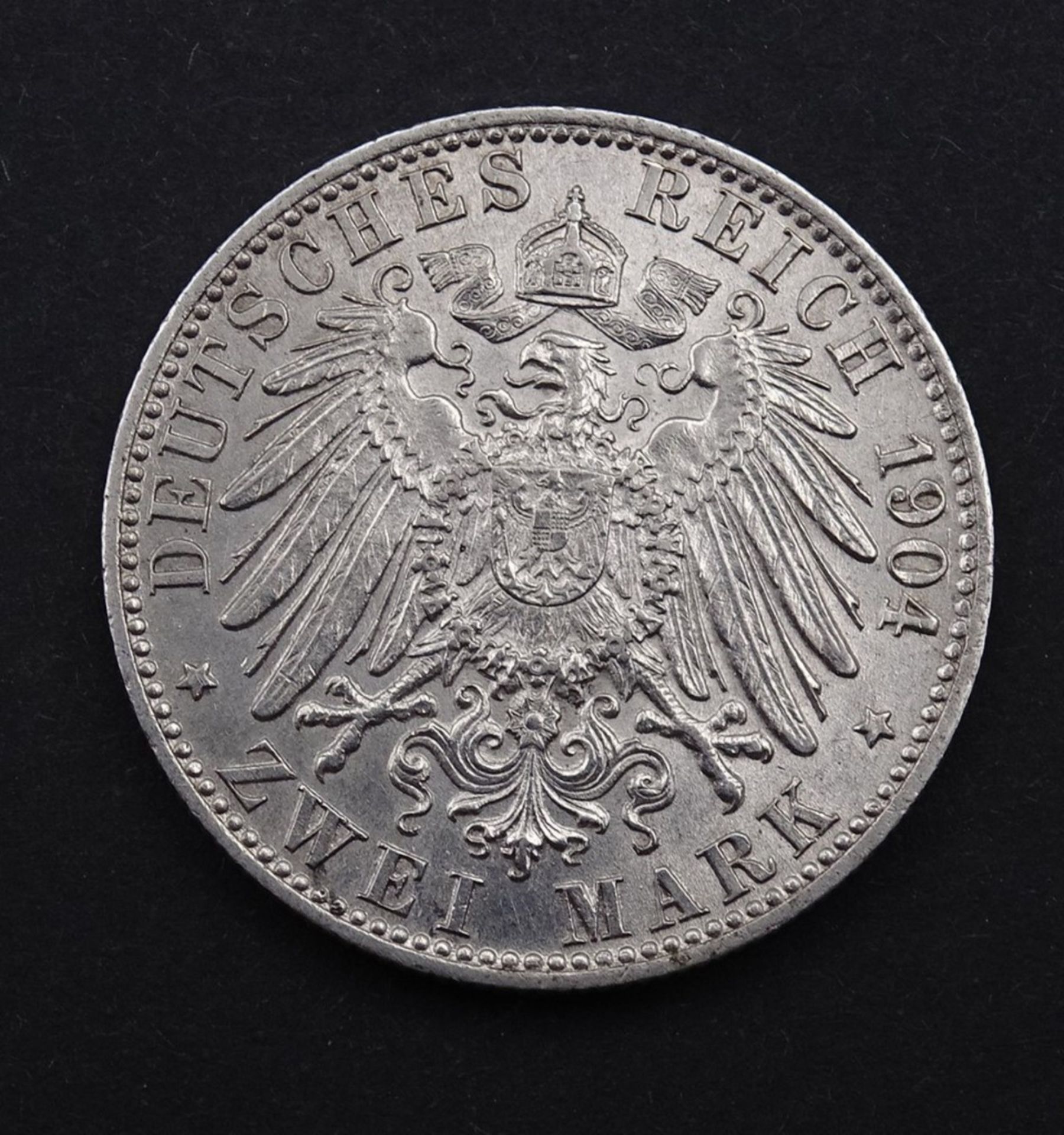 Zwei Mark 1904 Freie Hansestadt Bremen J - Bild 2 aus 2