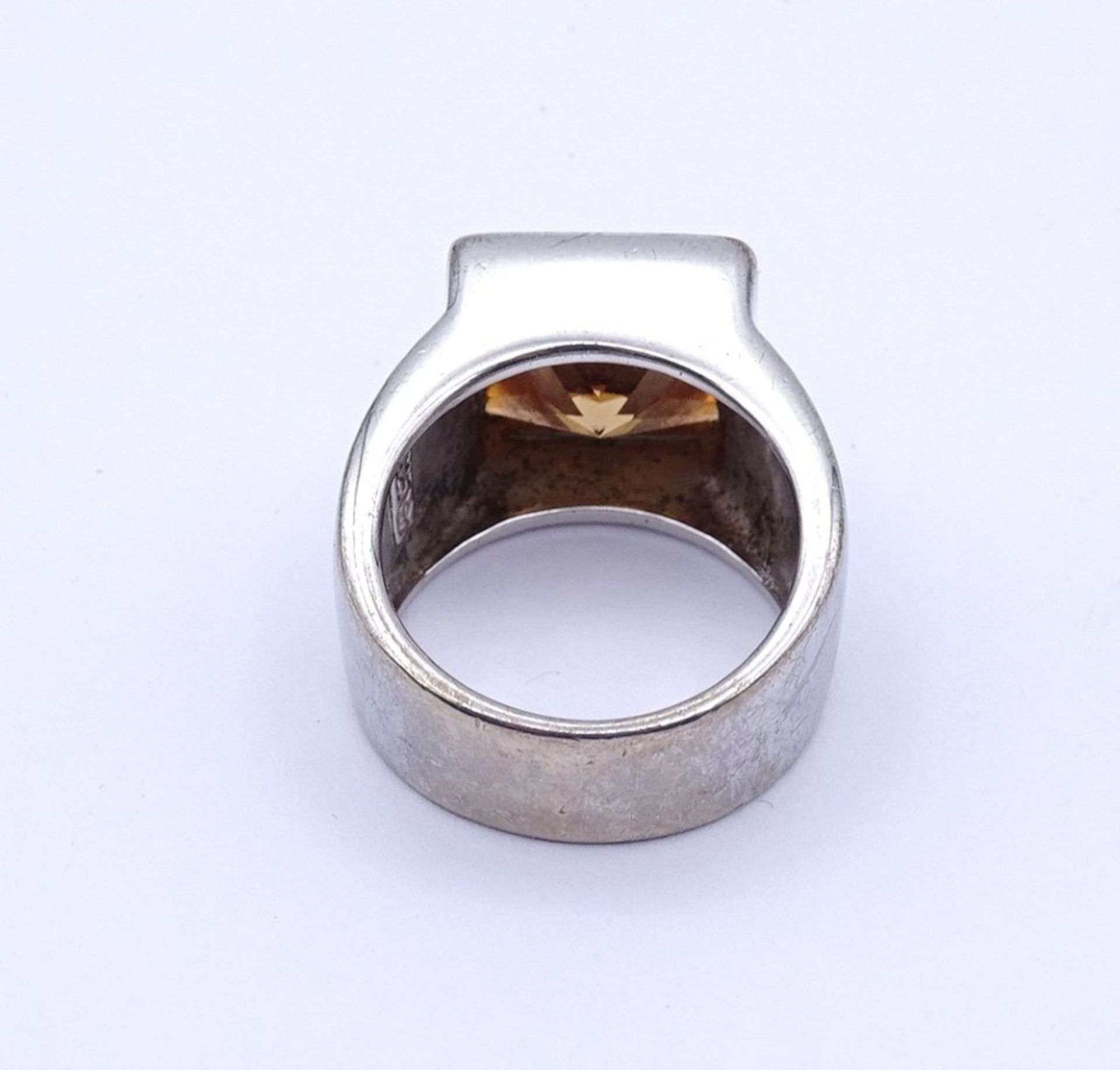 Silber Ring mit Farbstein, Sterling Silber 0.925 , 13,3gr., RG 53 - Bild 4 aus 4