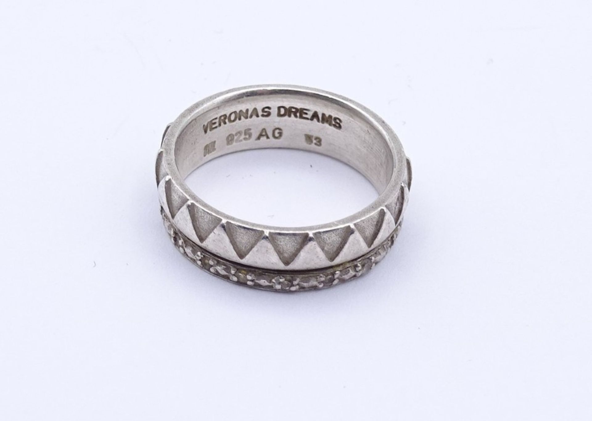 Sterling Silber Ring 0.925 "Veronas Dreams", mit rund facc.klaren Steinen, 4,6gr., RG 53 - Bild 2 aus 4