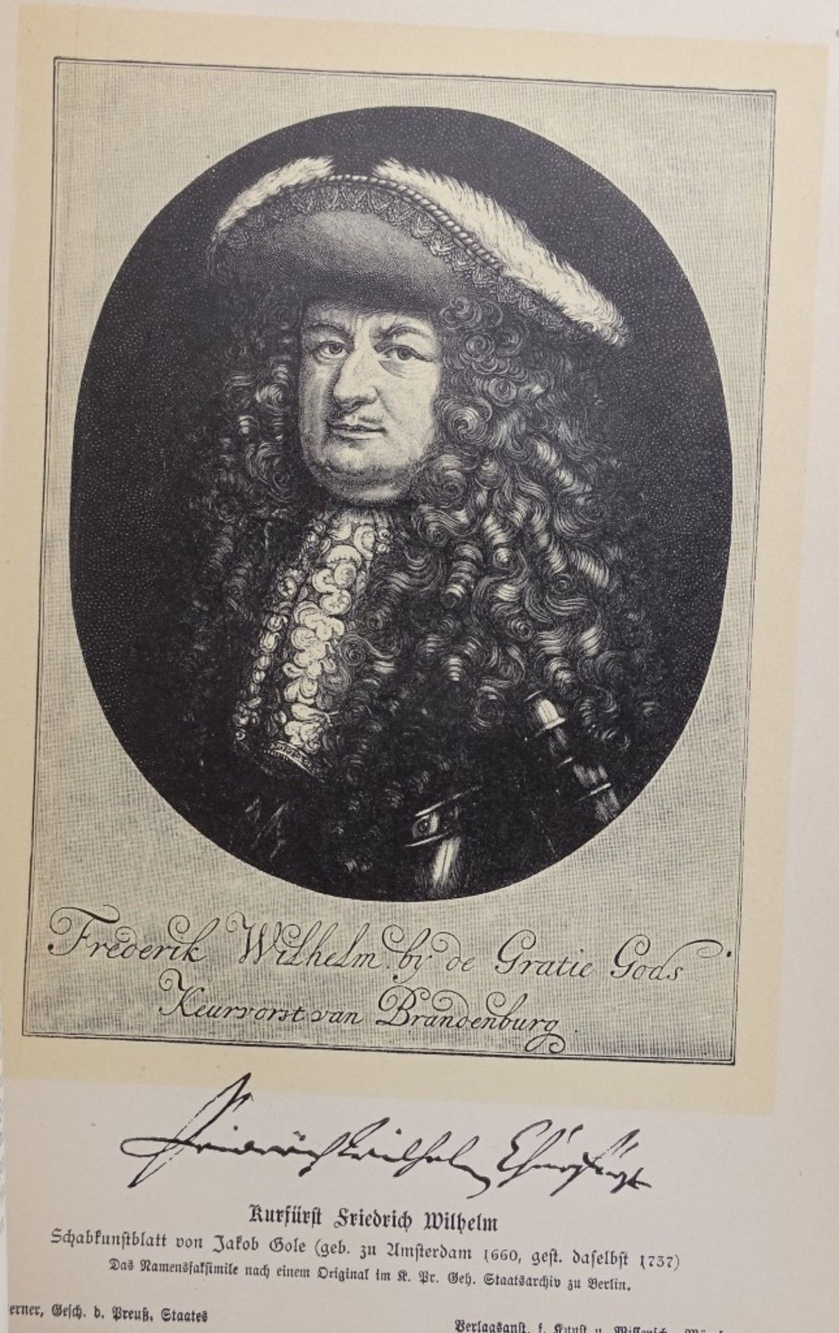 Geschichte des preußischen Staates, Berlin 1891, mit 17 Tafeln und Beilagen in Farbendruck,400 - Bild 7 aus 8