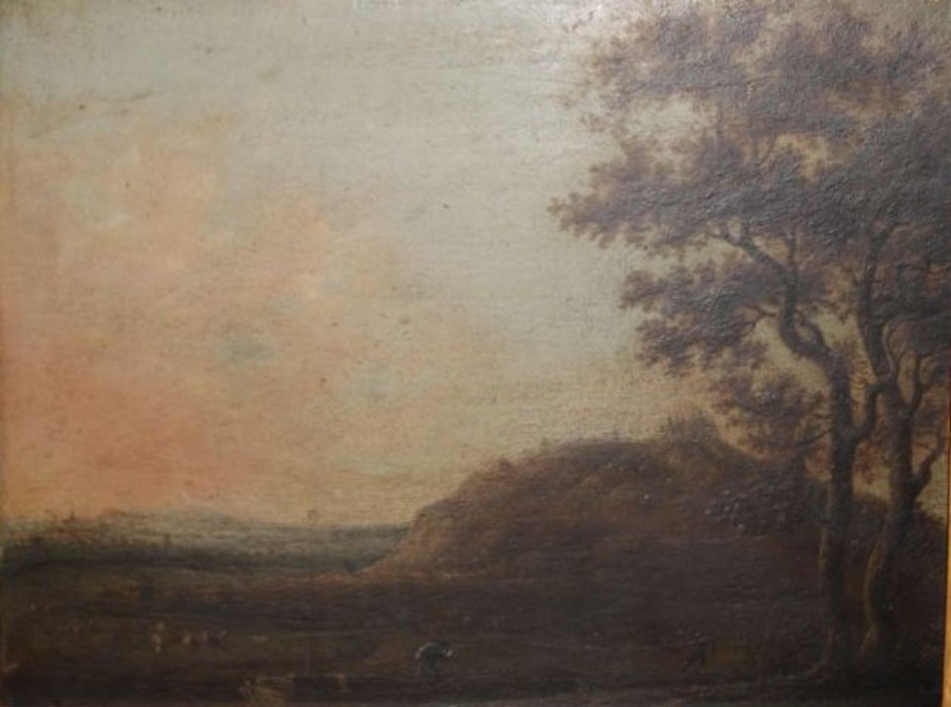 wohl Johann Friedrich WEITSCH (1723-1802), Landschaft, Öl/Holz, alt gerahmt, restaurierungs-u.