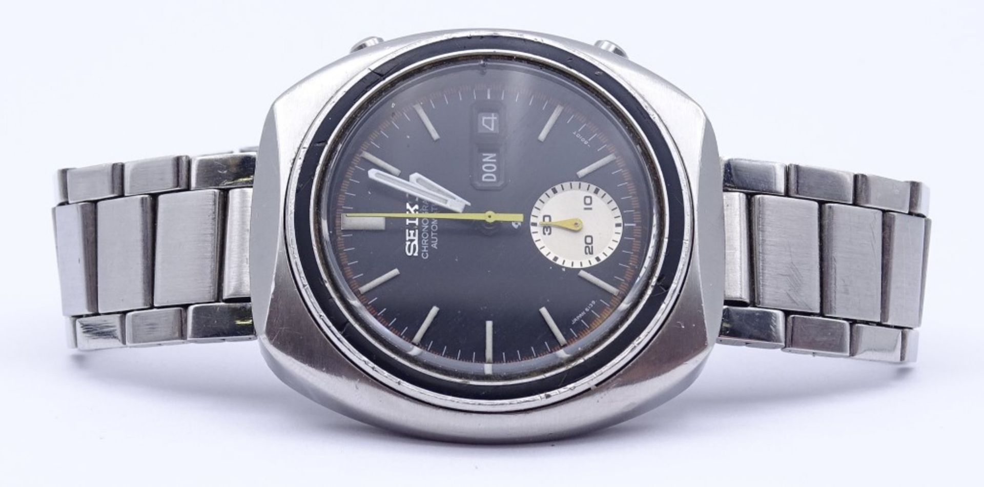 HAU "Seiko", Chronograph,automatic,Werk läuft,Stoppuhrfunktion läuft,Edelstahl, 6139-8002,D- 37mm - Bild 2 aus 4