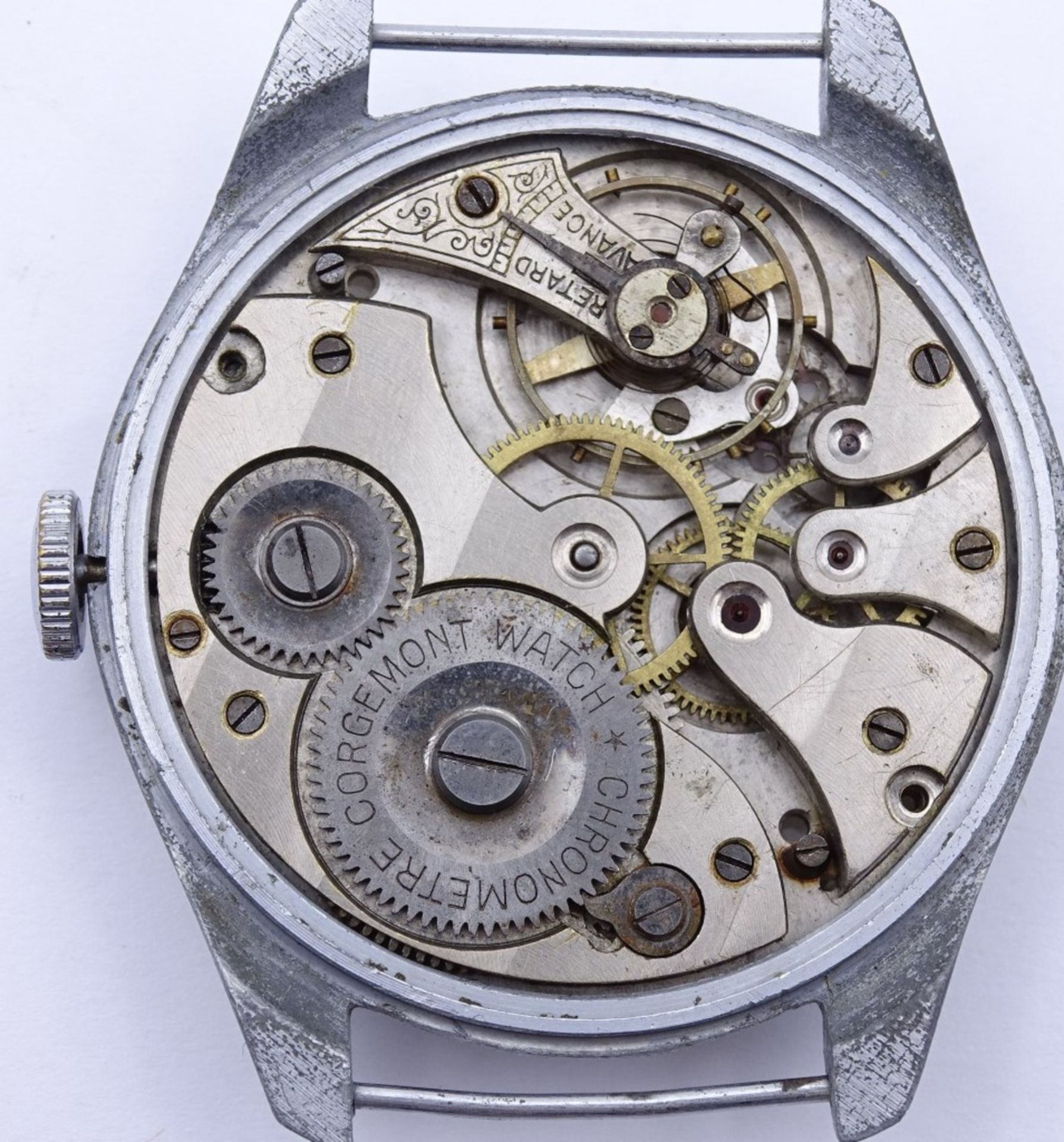 Armbanduhr mit Taschenuhrenwerk,mechanisch,Werk steht, Aluminium Gehäuse D- 45mm - Bild 2 aus 3