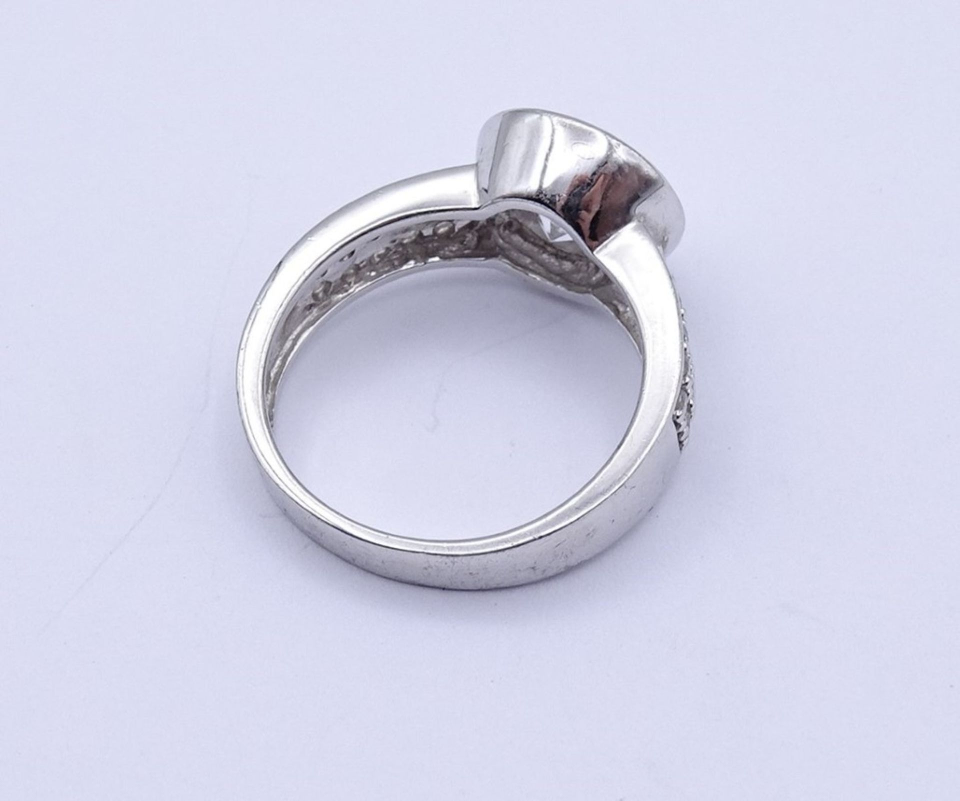 Sterling Silber Ring mit Zirkonia, 0.925 4,4gr., RG 52 - Image 4 of 4