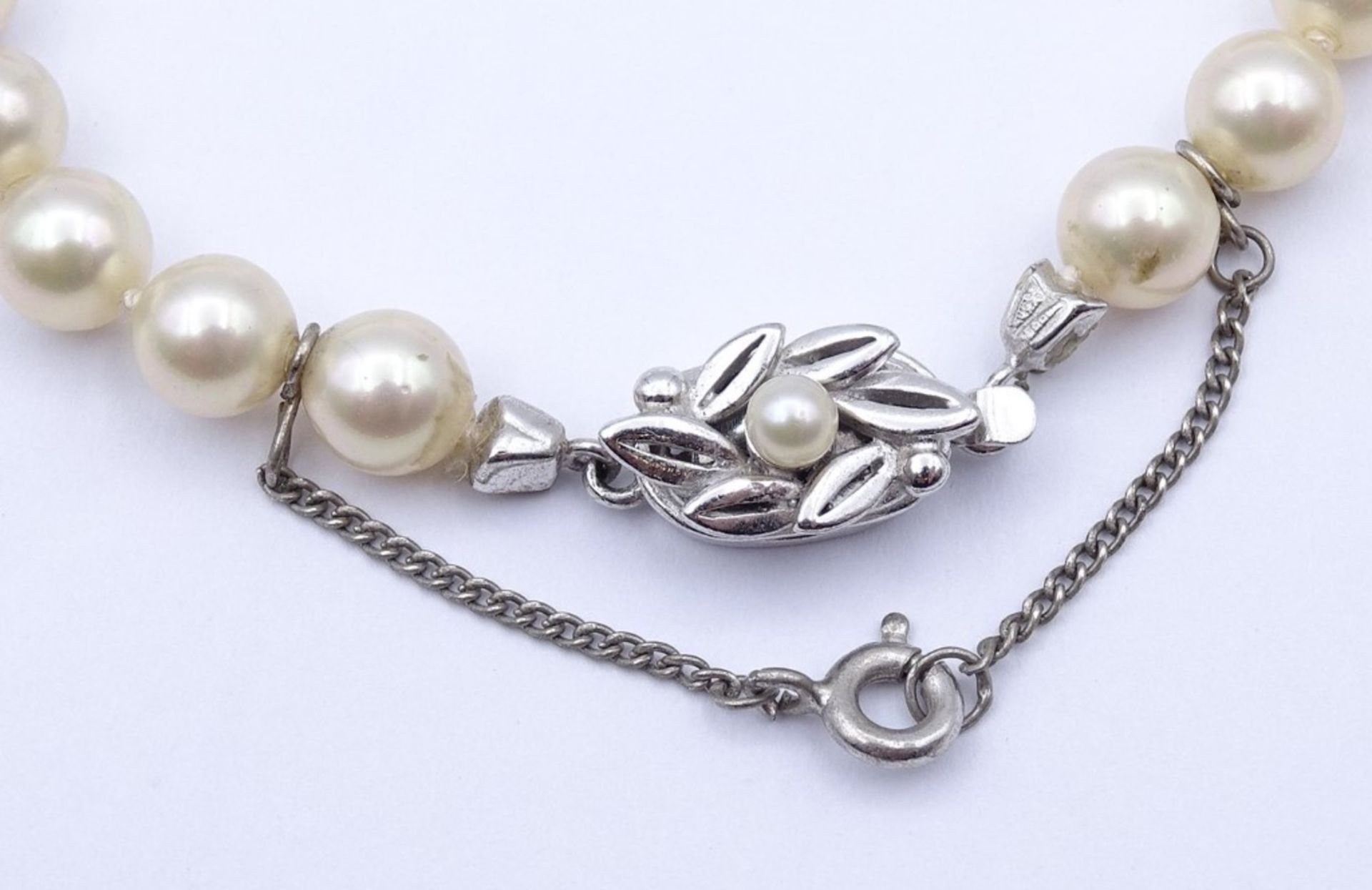 Perlen Halskette mit Sterling Silber Verschluss 0.925 L- 60cm - Bild 2 aus 4