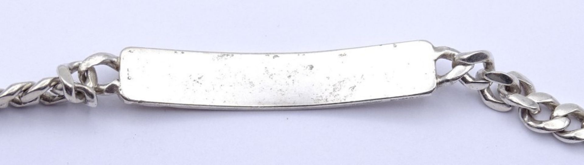 Identitätsarmband Sterling Silber 0.925 ohne Namensgravur L- 27cm, B- 5,4mm, 17,8gr. - Bild 3 aus 3