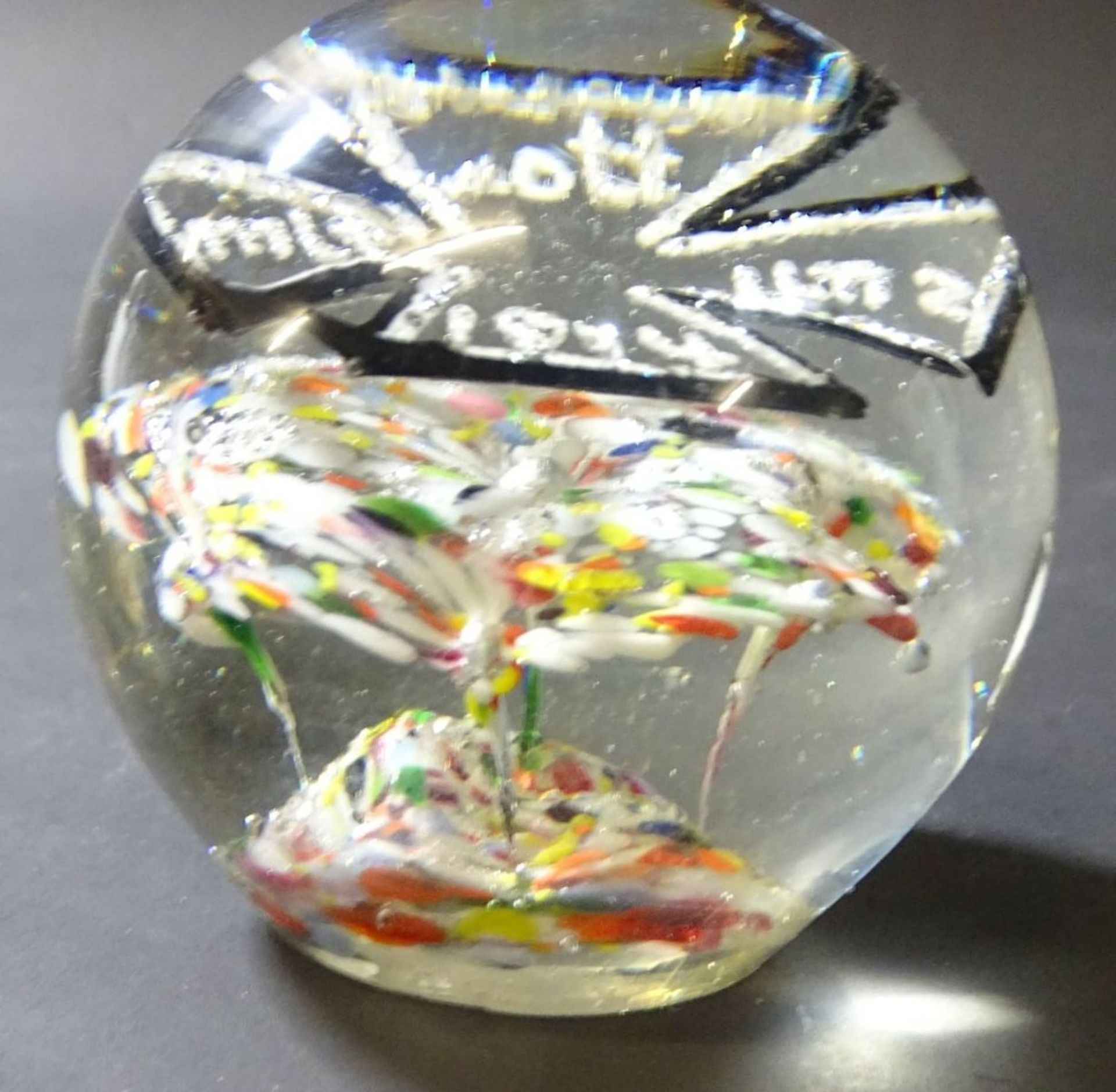 Paperweight mit Deutschen Kreuz und Spruch "Gott mit uns-1914", H-8 cm, D-8 cm - Bild 2 aus 4