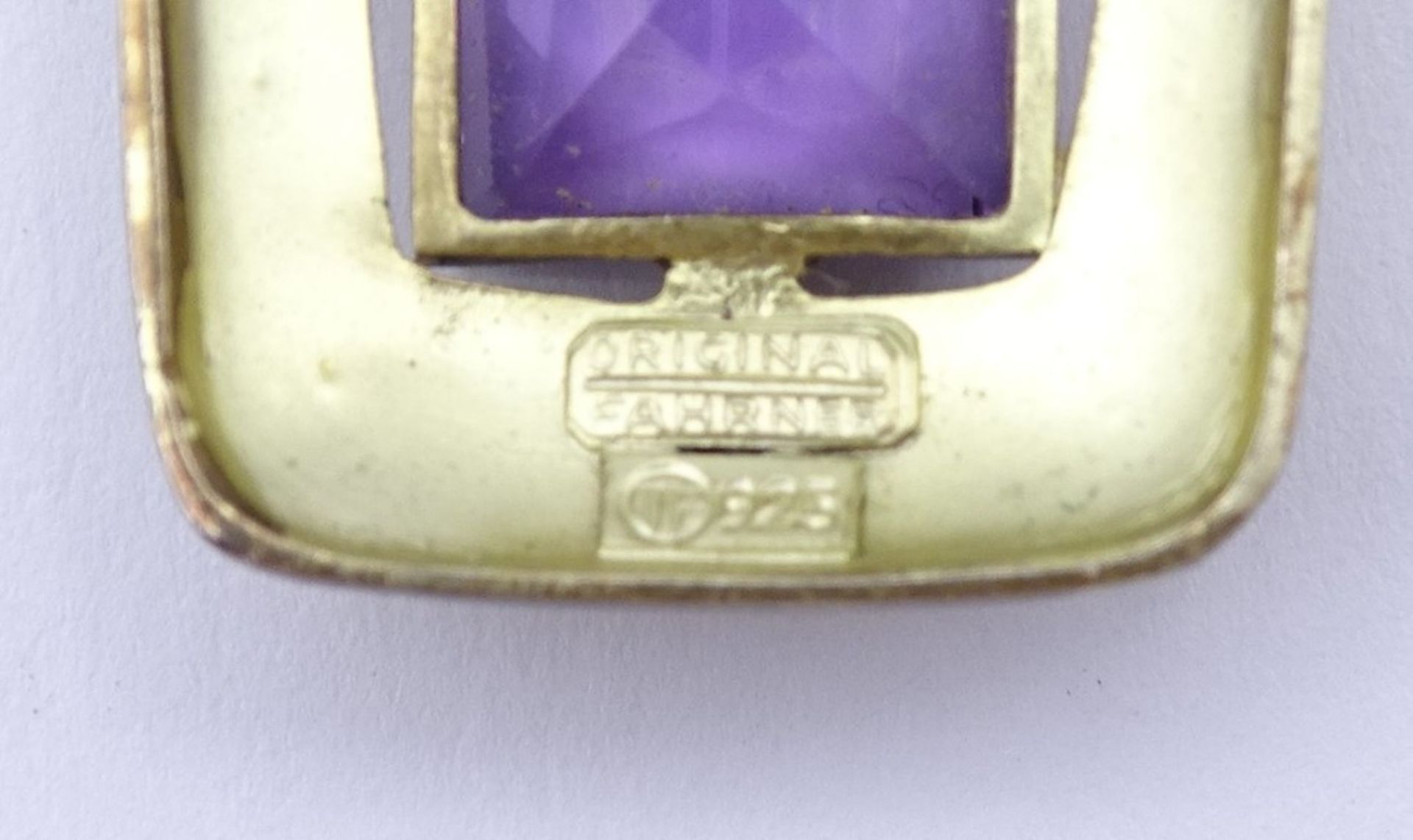 Theodor Fahrner Schmuck Anhänger mit Markasiten und Amethyst,Sterling Silber 0.925, L- 5,0cm, 8, - Bild 14 aus 14