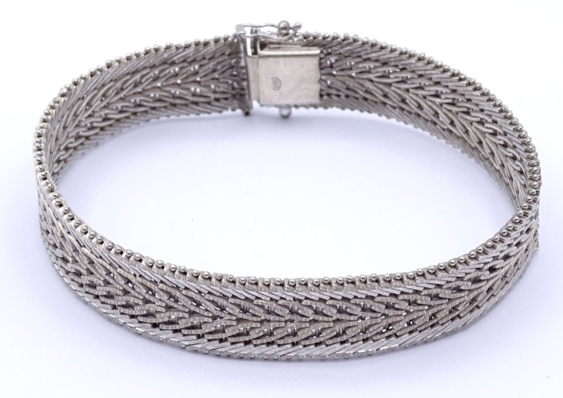 800er Silber Armband L- 21cm, B- 15,1mm, 33,7gr. ein Verschlussglied fehlt - Bild 2 aus 3