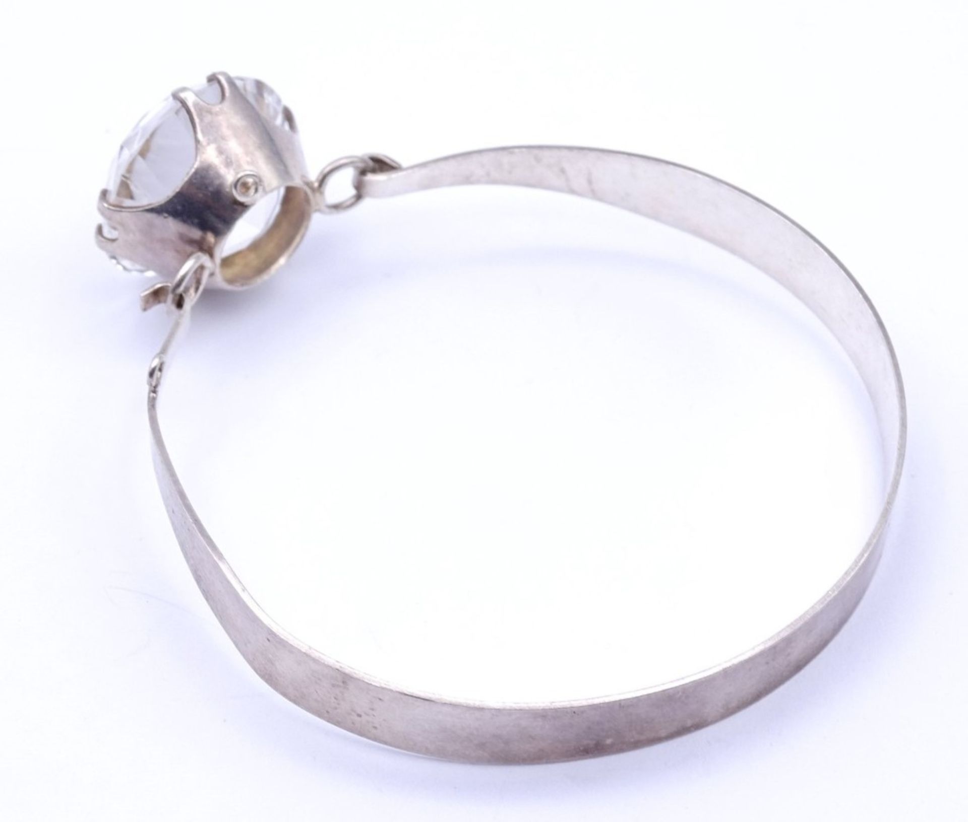 Armspange mit rund facc.Bergkristall,Finnland,Sterling Silber 0.925, 16,4gr. - Image 4 of 4