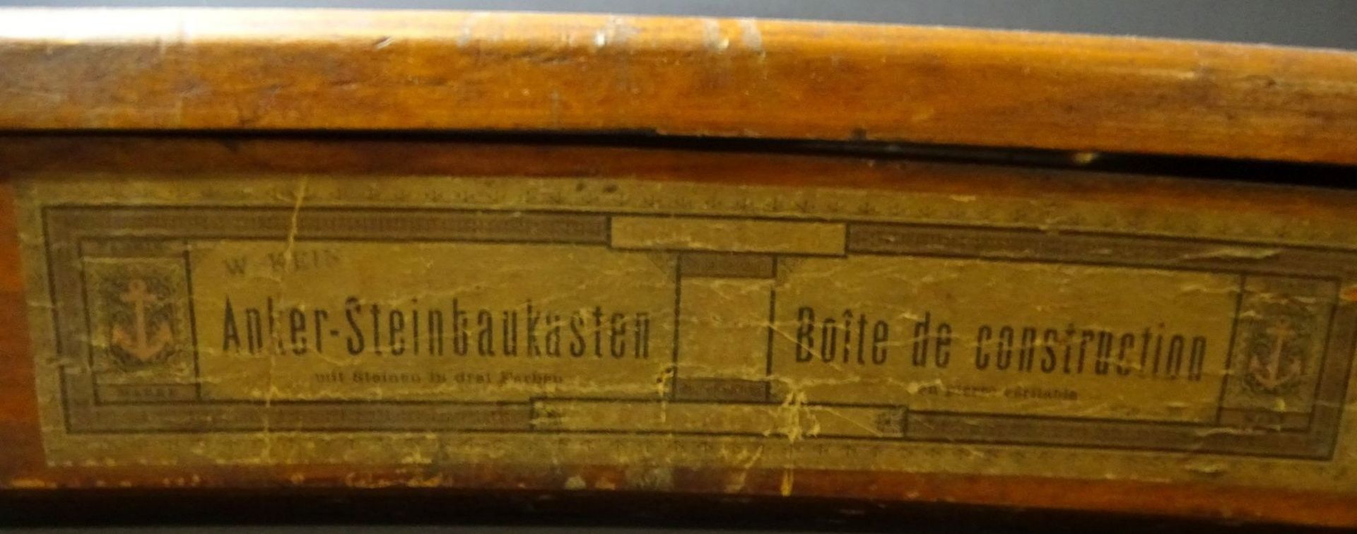 Anker Steinbaukasten in orig. Kasten, wohl fast vollständig?, 33x24 cm, mit Bauplänen - Bild 4 aus 7
