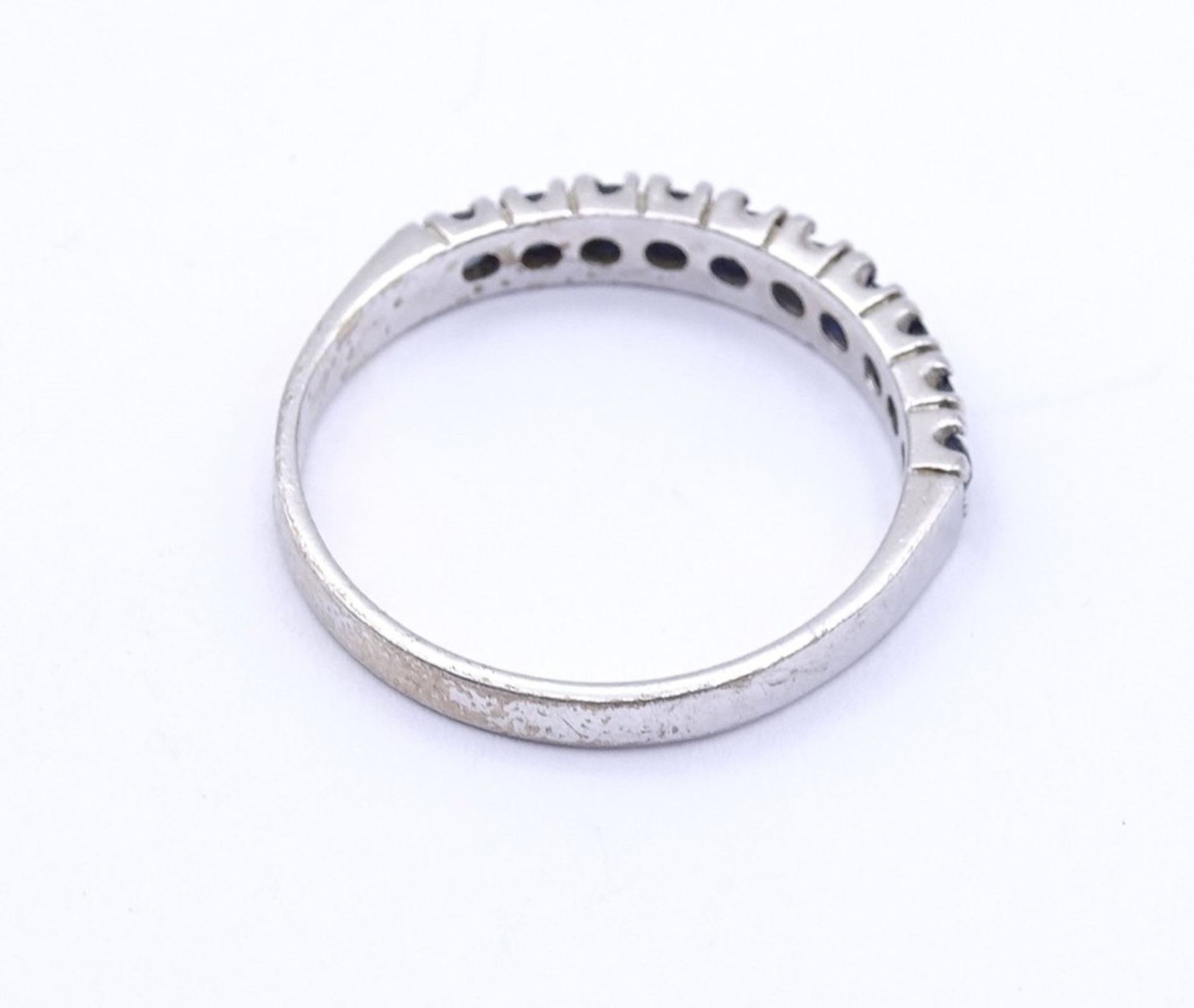 Halbmemory Silber Ring mit Saphire,Sterling Silber 0.925, 2,2gr., RG 60 - Bild 3 aus 3