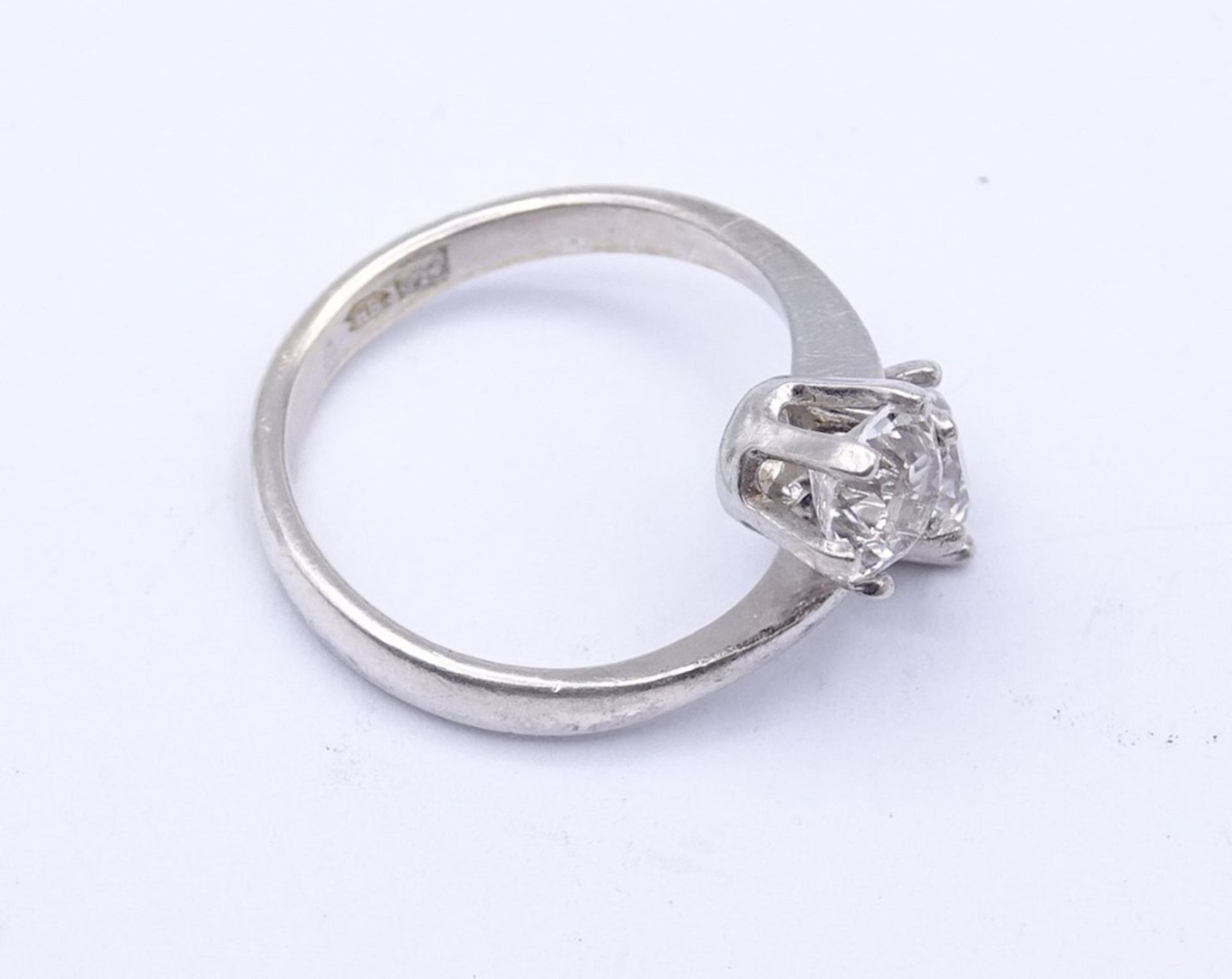 925er Silber Ring mit zwei rund facc. Bergkristallen, 2,7gr., RG 53 - Bild 3 aus 4