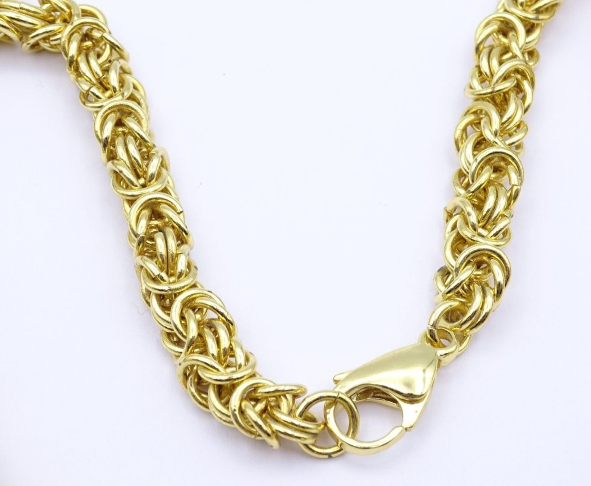 Massive goldfarbene Halskette mit Karabiner Verschluss,ca.L- 45cm, 86gr. - Bild 9 aus 10