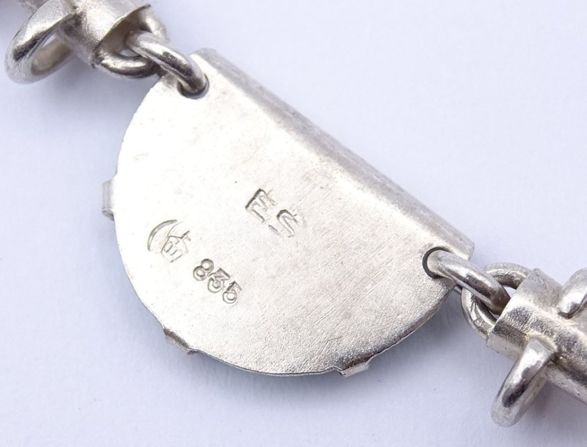 Silber Halskette mit türkisen Steinen,Silber 0.800 L- 40cm, 20gr. - Bild 4 aus 4