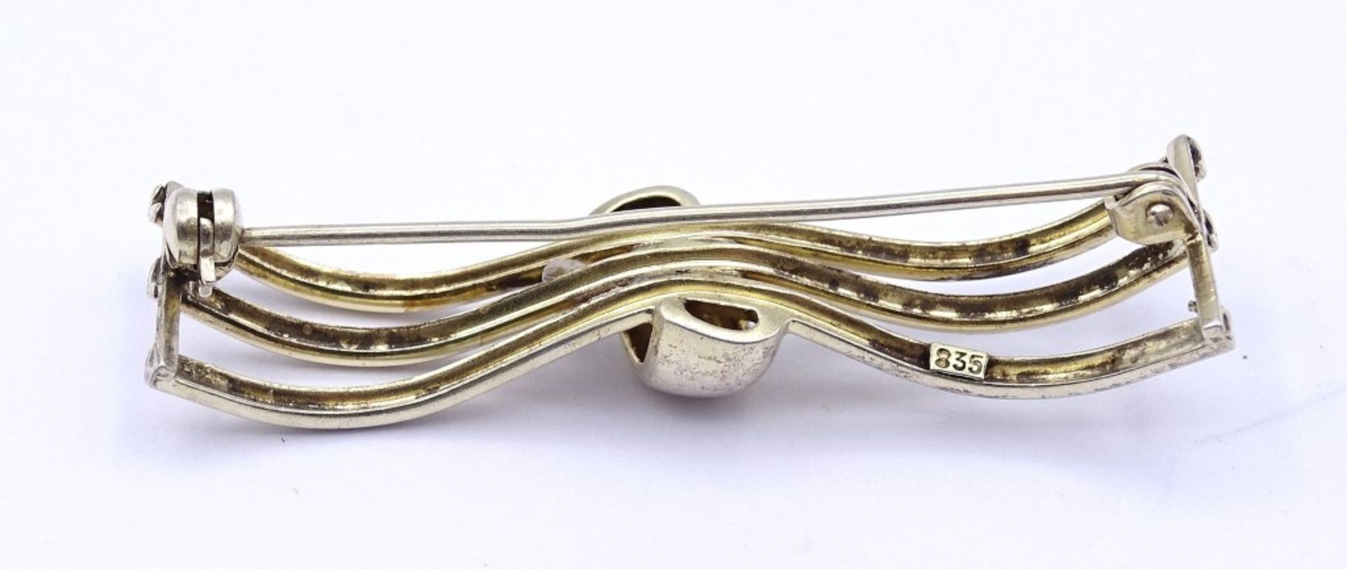 835er Silber Brosche, L- 5,0cm, 5,1gr. - Image 3 of 3