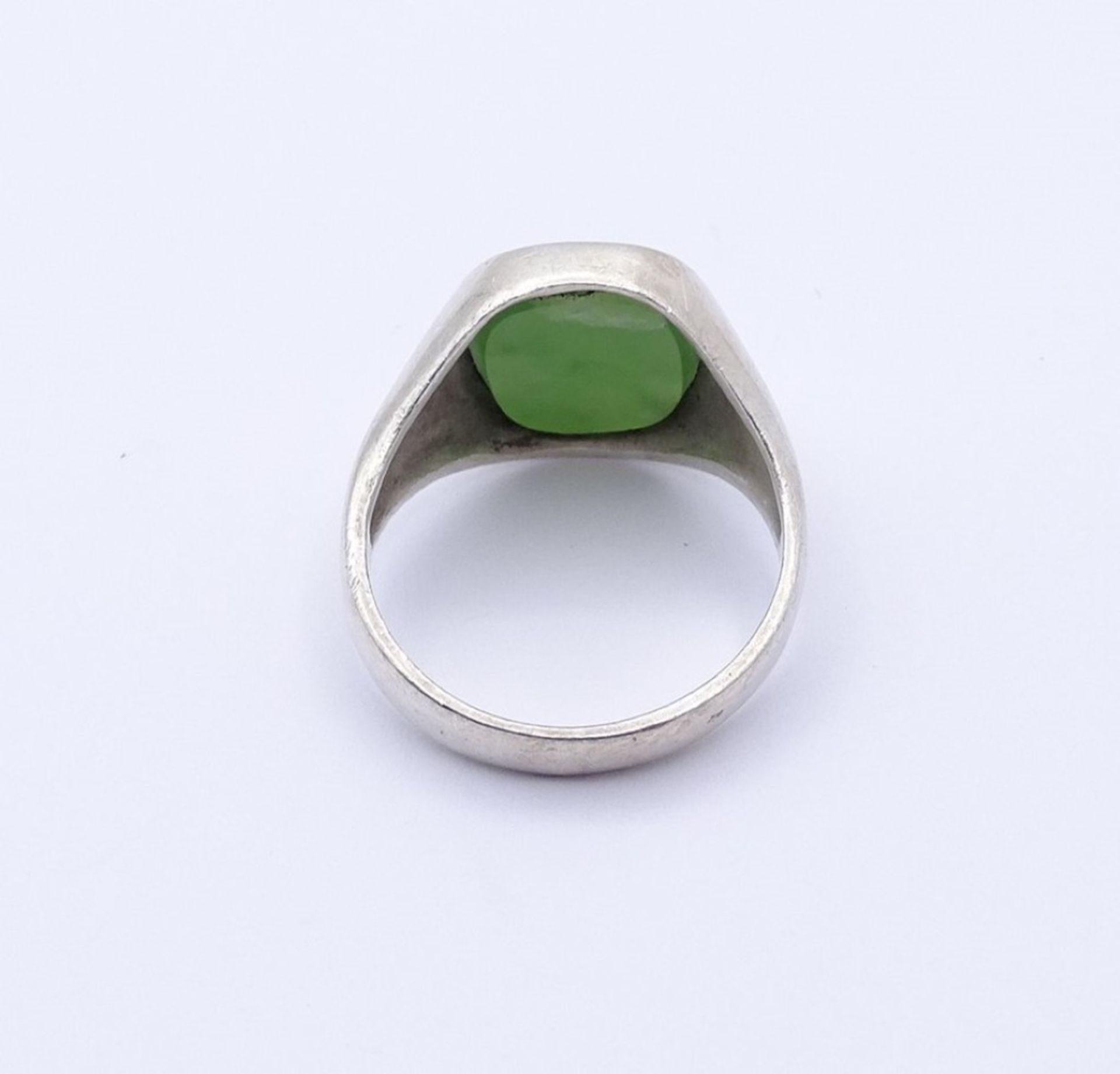 835er Silber Ring mit Jade, 7,0gr., RG 65 - Bild 7 aus 8