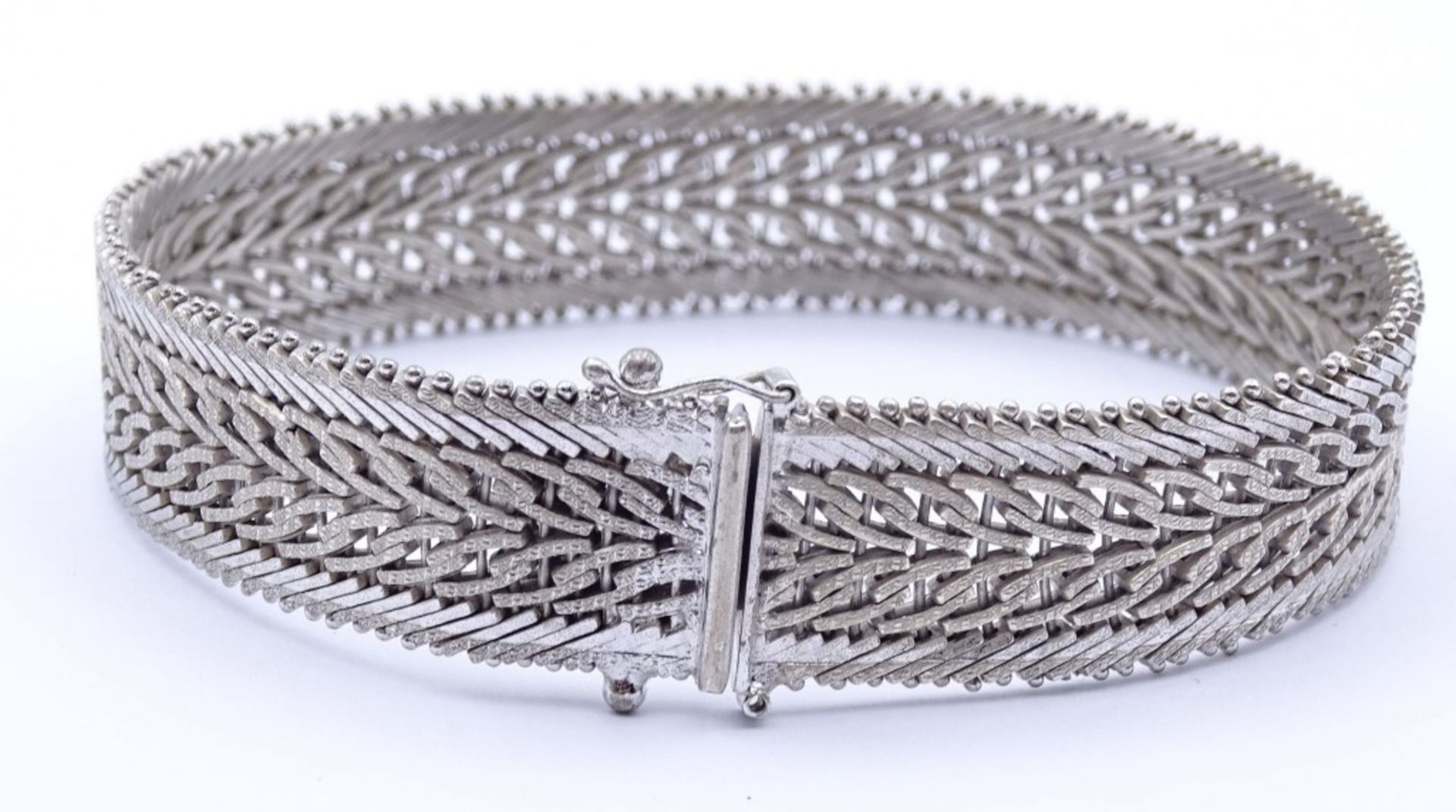 800er Silber Armband L- 21cm, B- 15,1mm, 33,7gr. ein Verschlussglied fehlt - Bild 3 aus 3