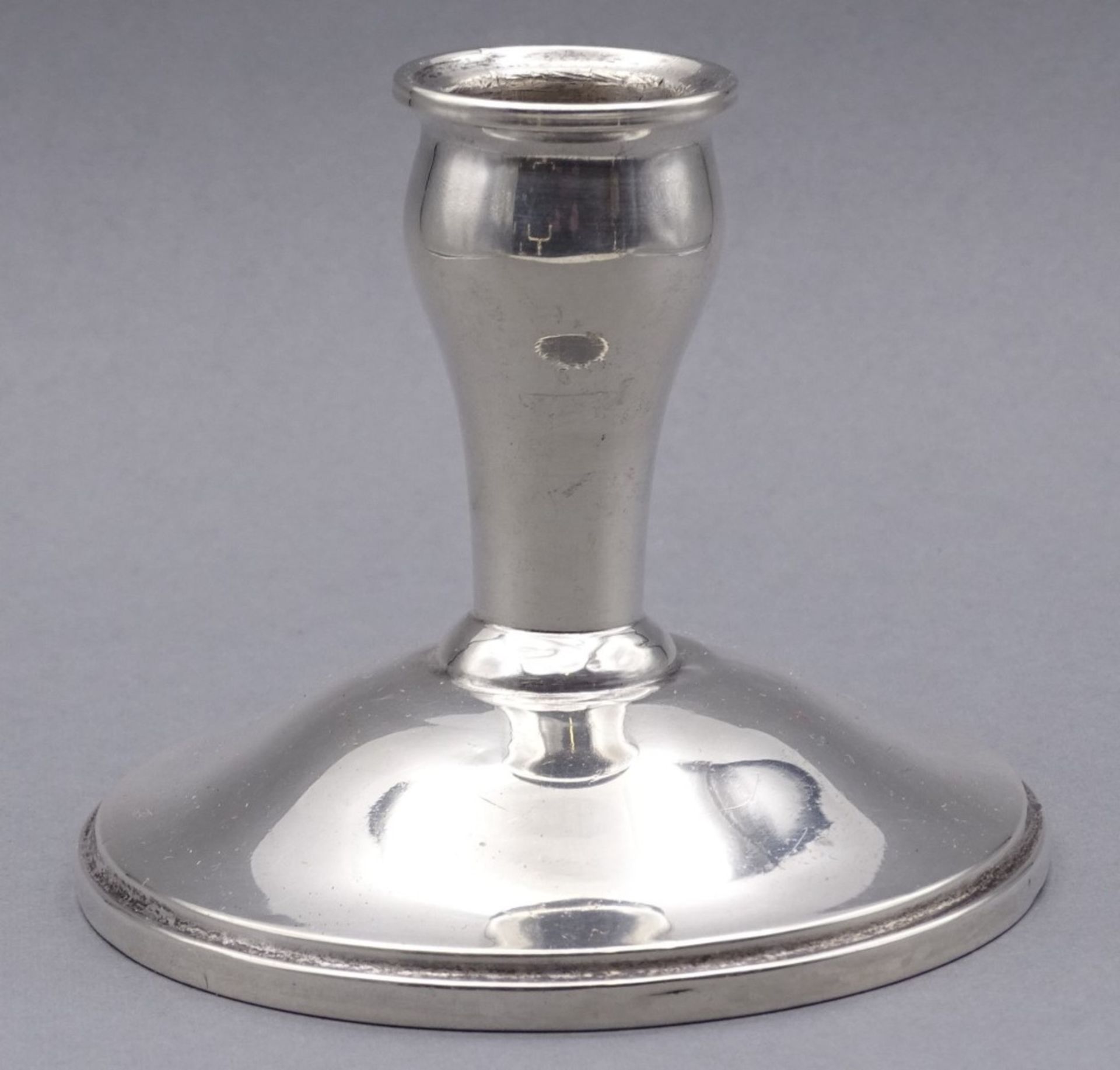 Einzelner Kerzenhalter in Sterling Silber 925/000 gefüllter Stand,H-8,0cm