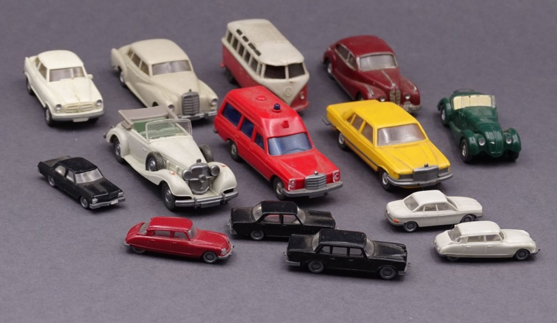 14 alte Wiking Autos, 60-70er Jahre