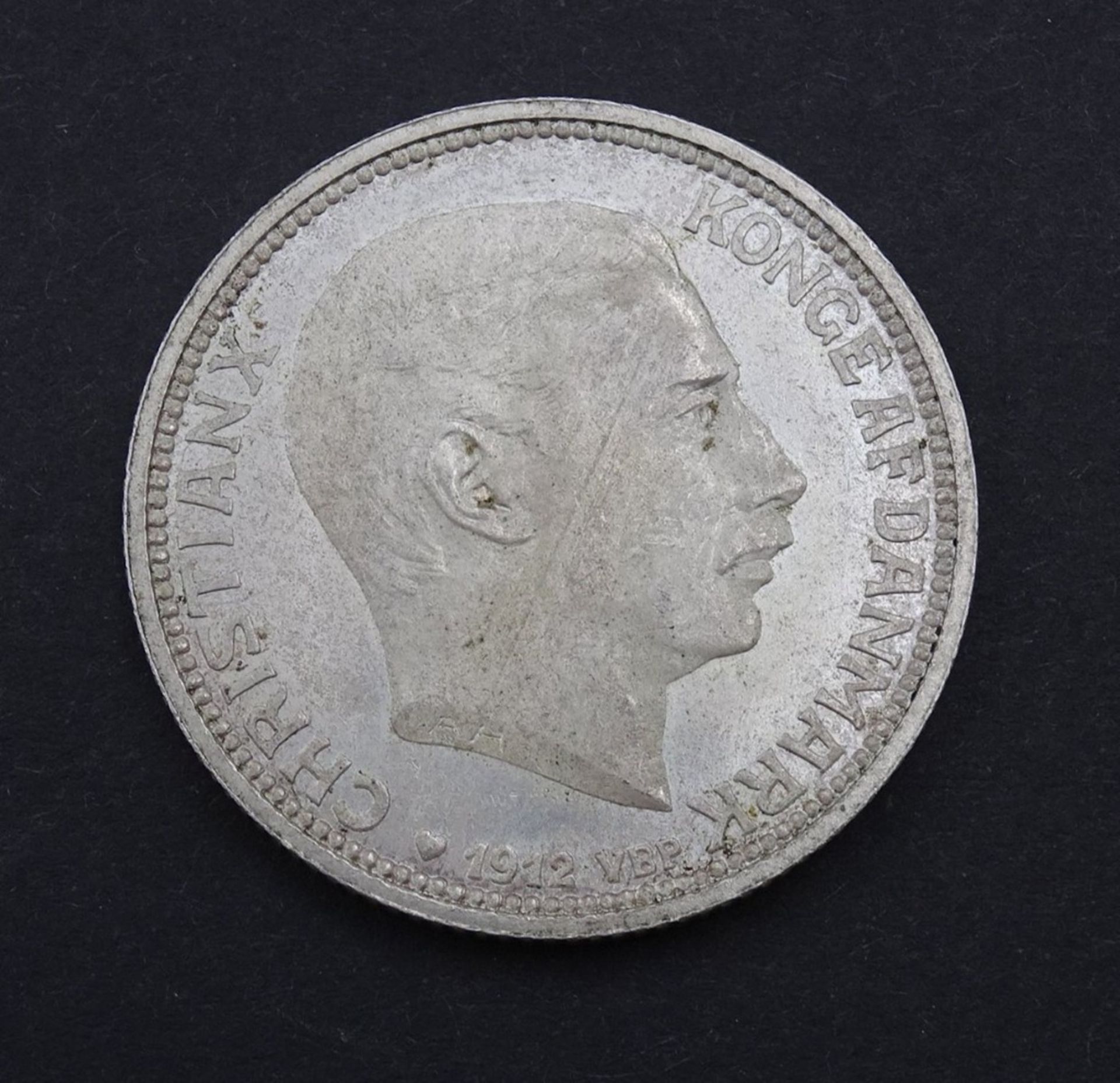 2 Kroner 1912 Christian X ,Auf den Tod von Frederik VIII