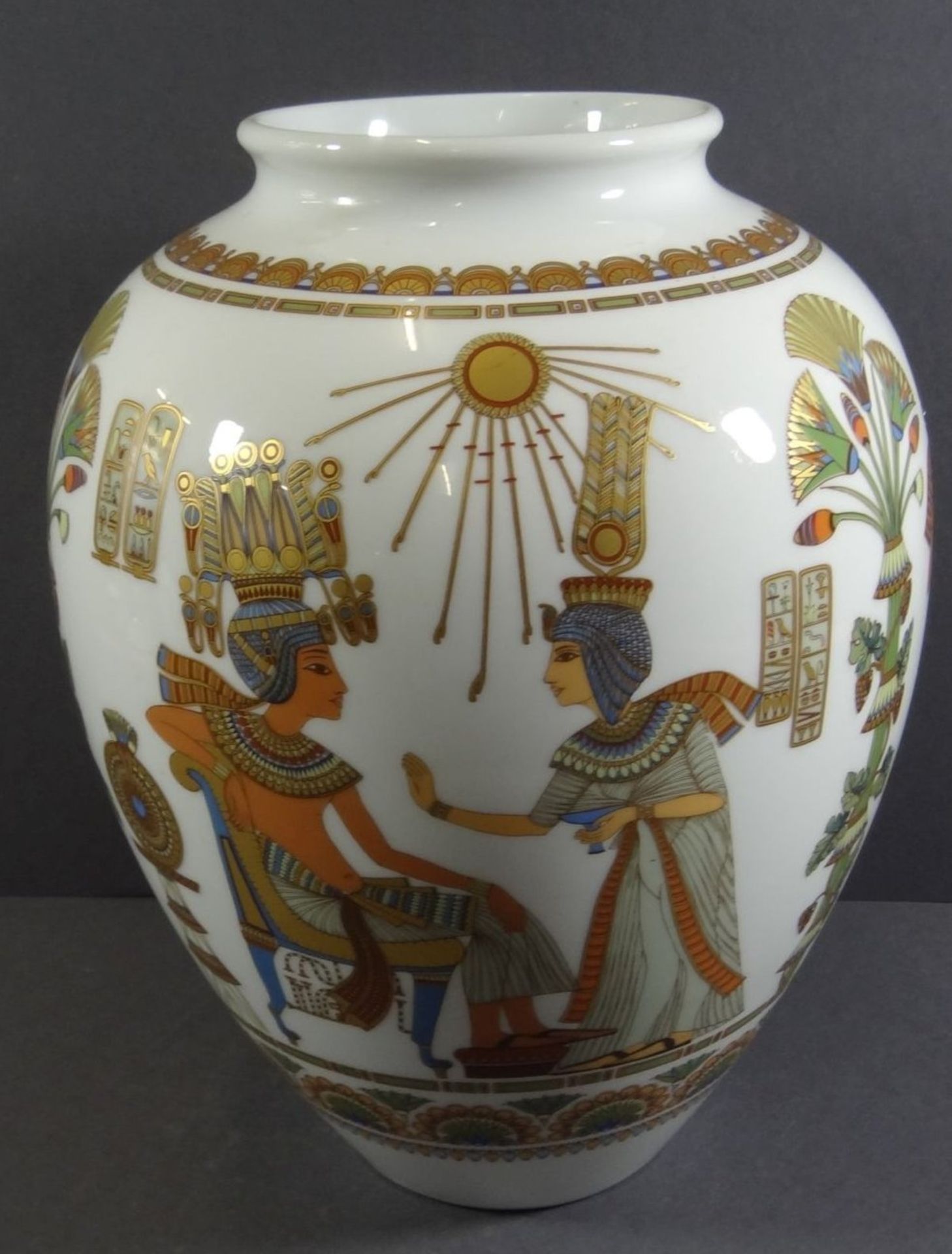 gr. Vase "Kaiser" Dekor Luxor, H-26 cm - Bild 2 aus 5