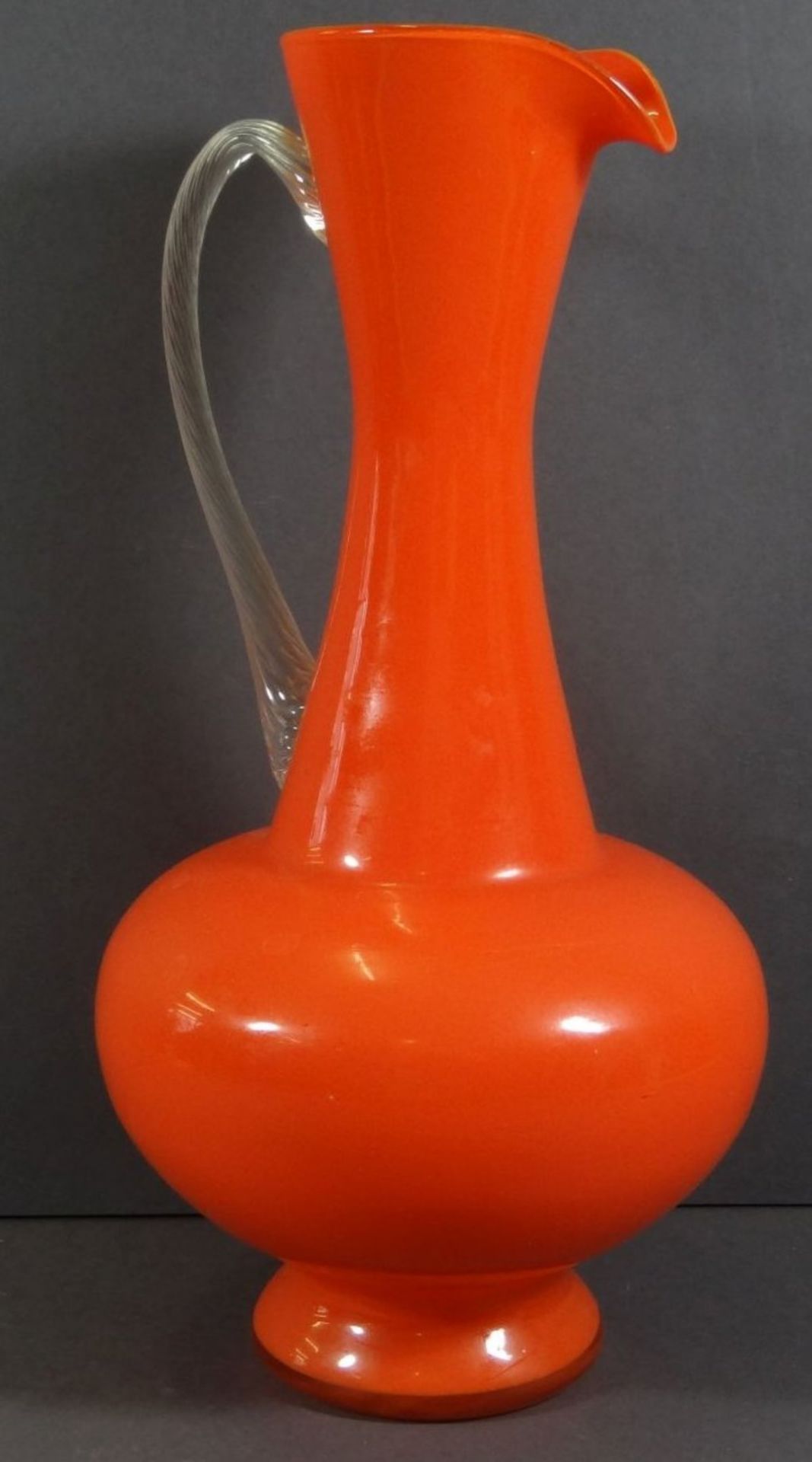 Henkelvase ,orangefarbig,H-30cm, - Image 4 of 6