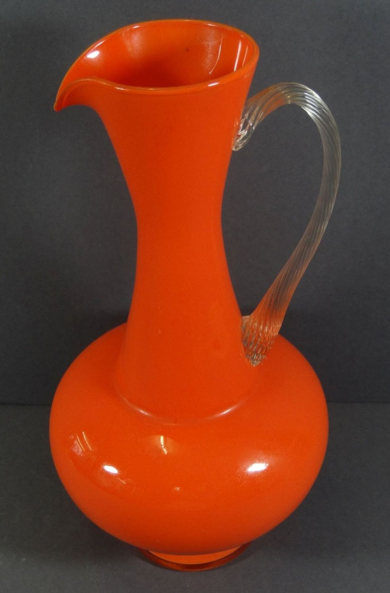 Henkelvase ,orangefarbig,H-30cm, - Image 2 of 6