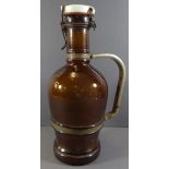 Große alte Bierflasche,braunglas,"Bracht&co", Hamburg 36,H- 33cm,Alters-u. Gebrauchsspuren