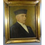 Rüdiger WINTZEN (1885-1958/59) "Portrait eines Juristen", Öl/Platte, gerahmt, RG 72x62 cm