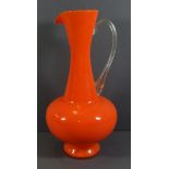 Henkelvase ,orangefarbig,H-30cm,