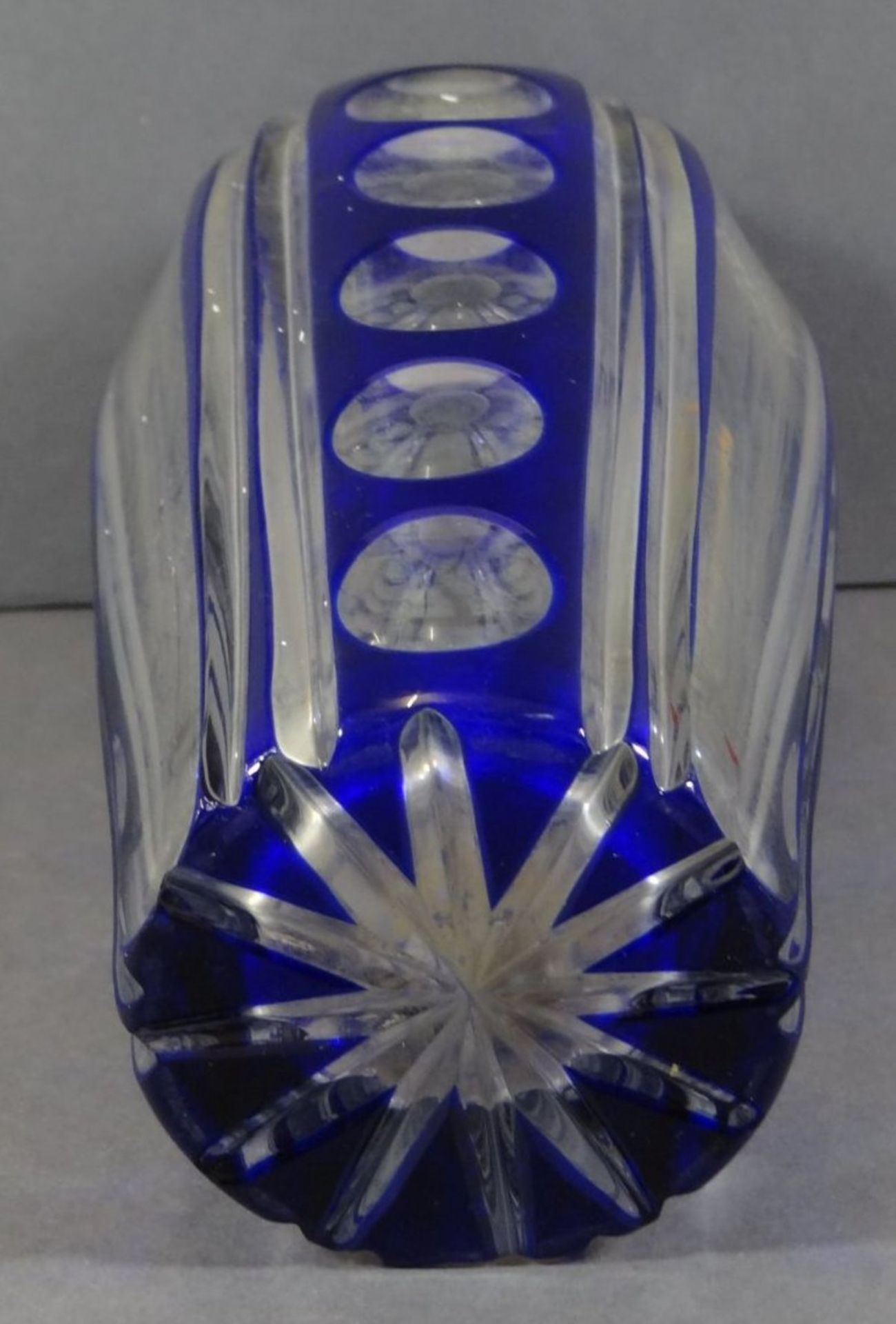 Kristallvase, blau/klar,H-23cm - Image 5 of 6