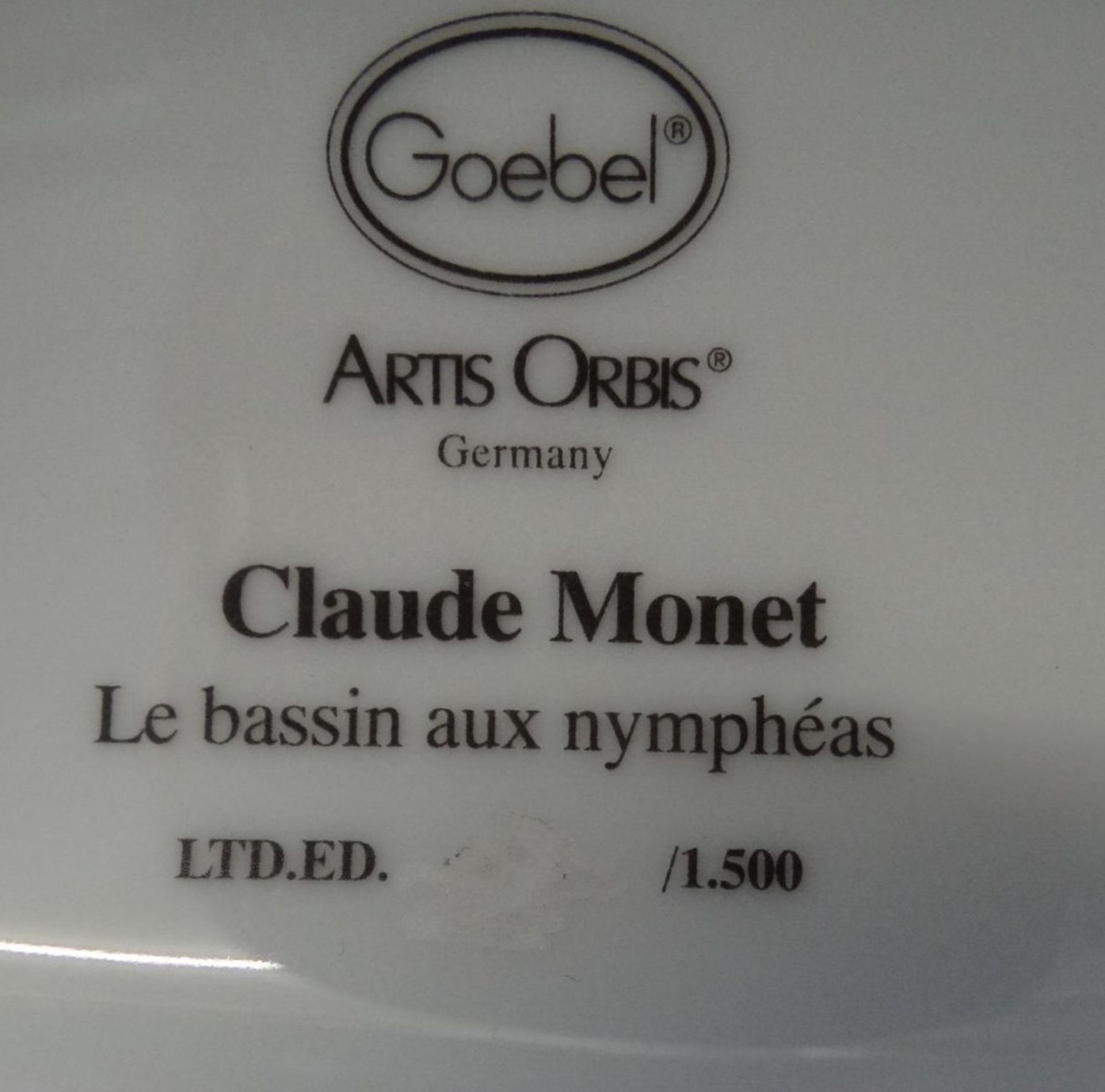 grosse ovoide Vase "Goebel" Artis Orbis, nach Monet, H-27 cm, B-37 cm - Bild 6 aus 6