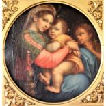 Kopie nach Raffael (Urbino, Rom 1483-1520), Madonna della sedia, 19.Jhd., nach dem Original von