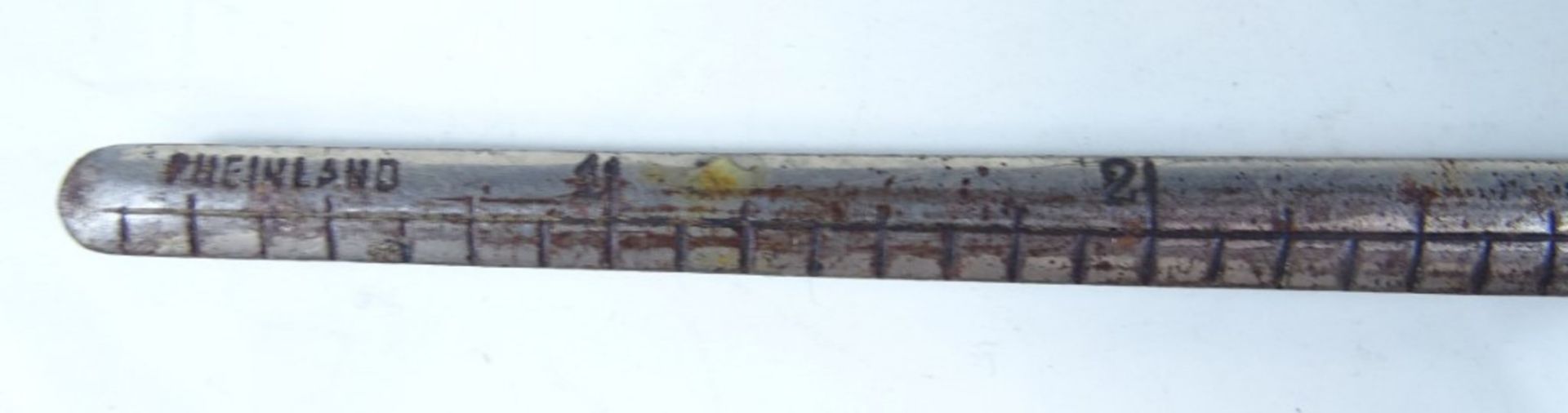 Brieföffner mit Maßstab, Metall, gepunzt "Rheinland", L. 25,5 cm - Bild 4 aus 5