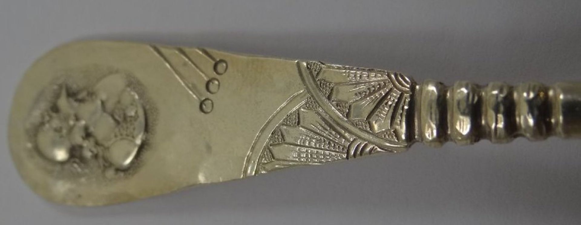 George W. Shiebler & Co., New York, kl. Löffel mit Etruskerkopf um 1900, Silber,S-925- mit - Bild 3 aus 5