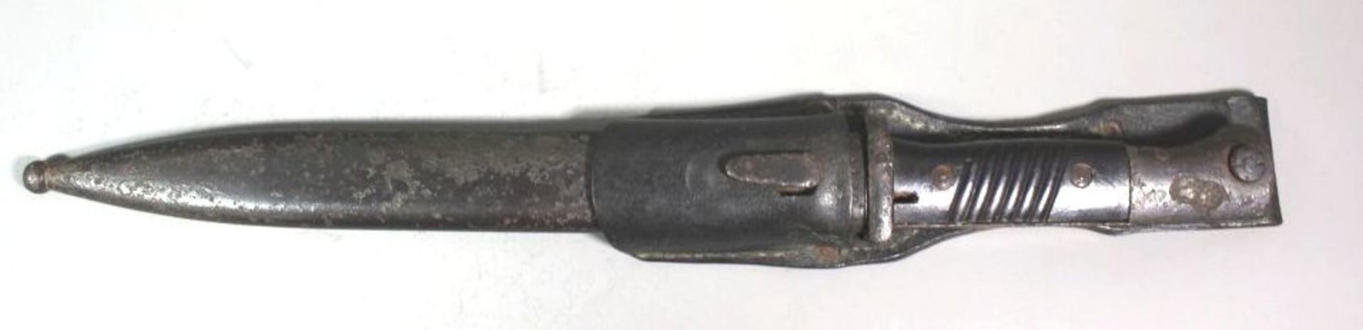 Bajonett mit Scheide, 2. WK, Altersspuren, L-42cm.