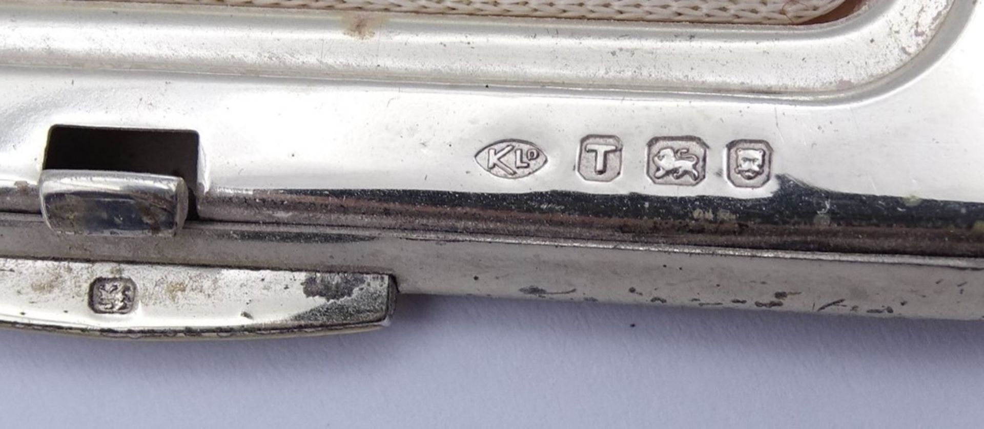 Puderdose,Silber,England,mit Initialen, 7,0x7,0, 115gr. - Bild 3 aus 8