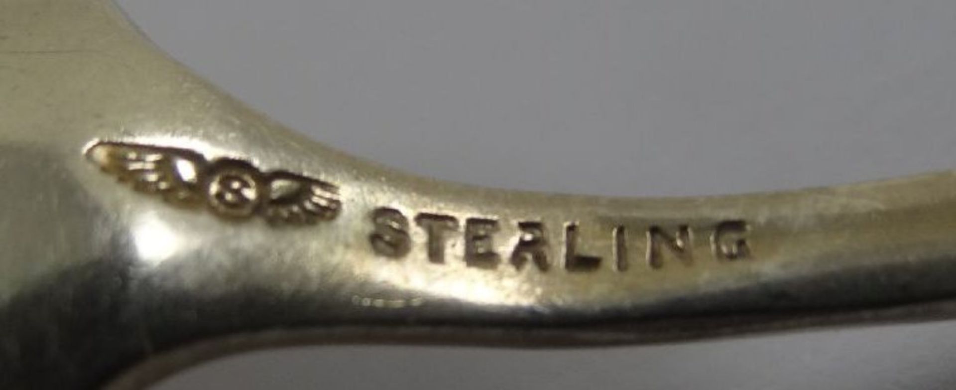 George W. Shiebler & Co., New York, kl. Löffel mit Etruskerkopf um 1900, Silber,S-925- mit - Bild 5 aus 5